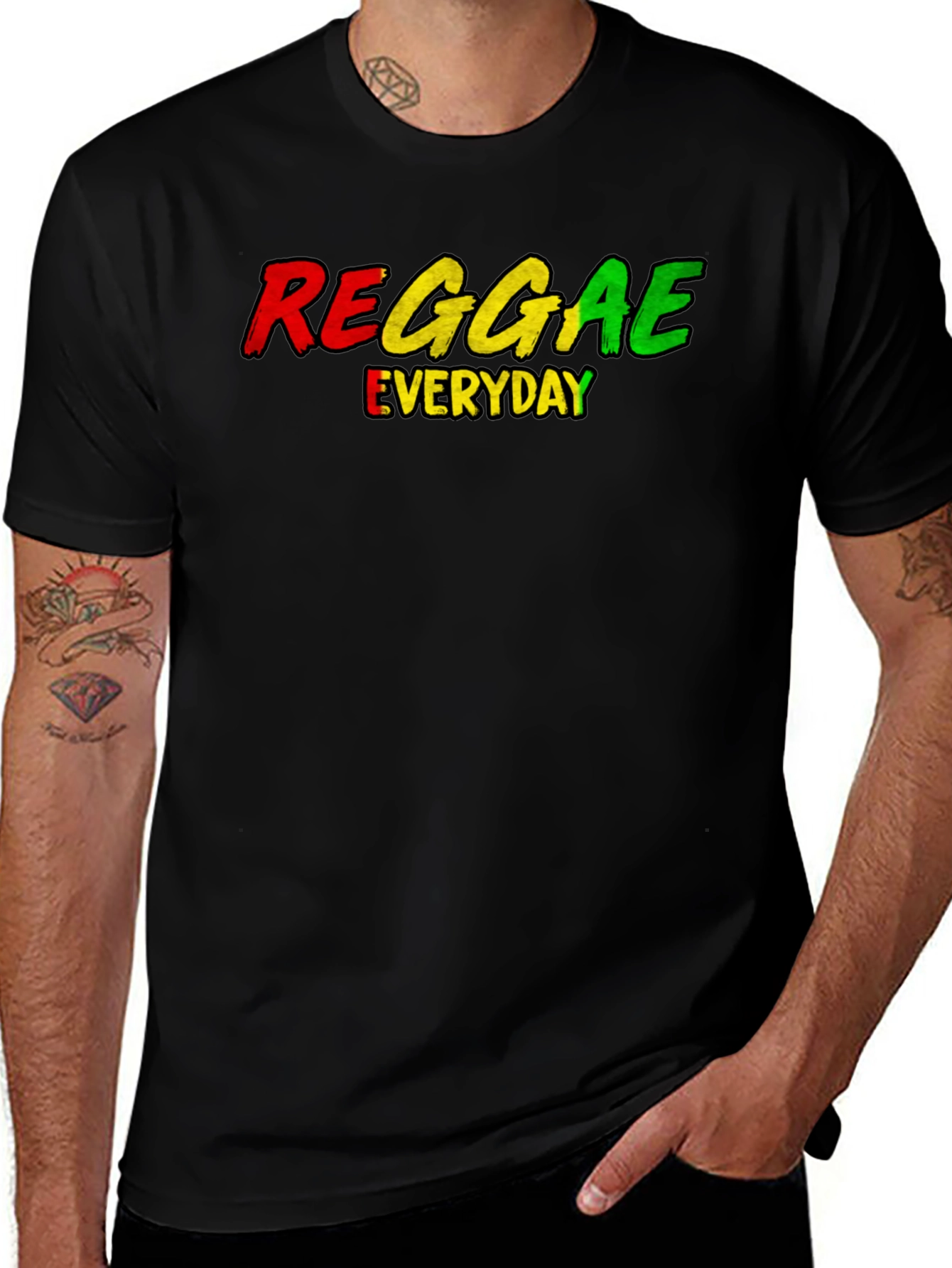 Reggae Everyday Graphic Tee - Rasta Inspired Shirt