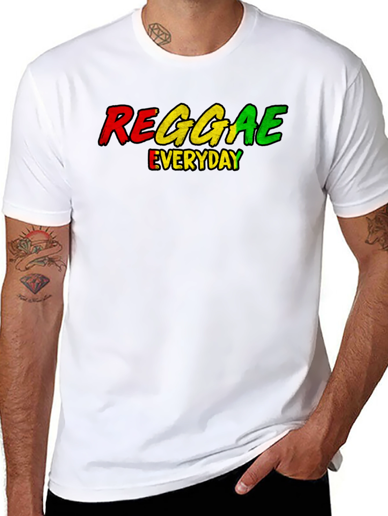 Reggae Everyday Graphic Tee - Rasta Inspired Shirt