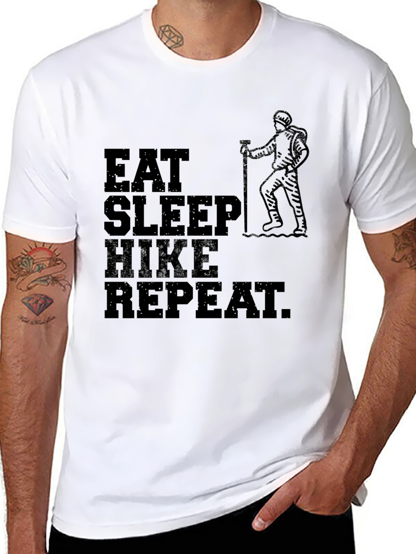 Eat Sleep Hike Repeat Graphic T-Shirt