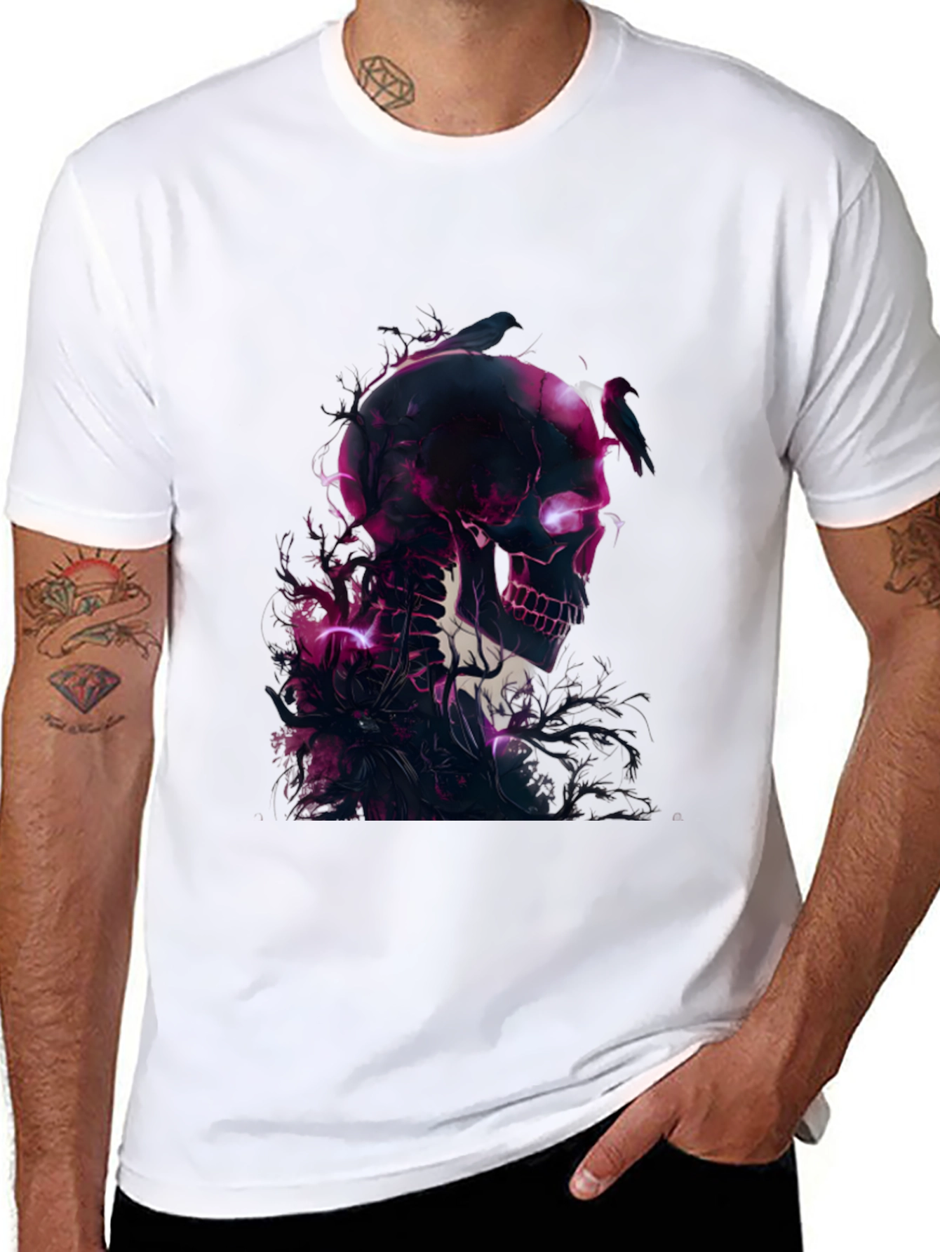 Skull & Raven Graphic Black T-Shirt
