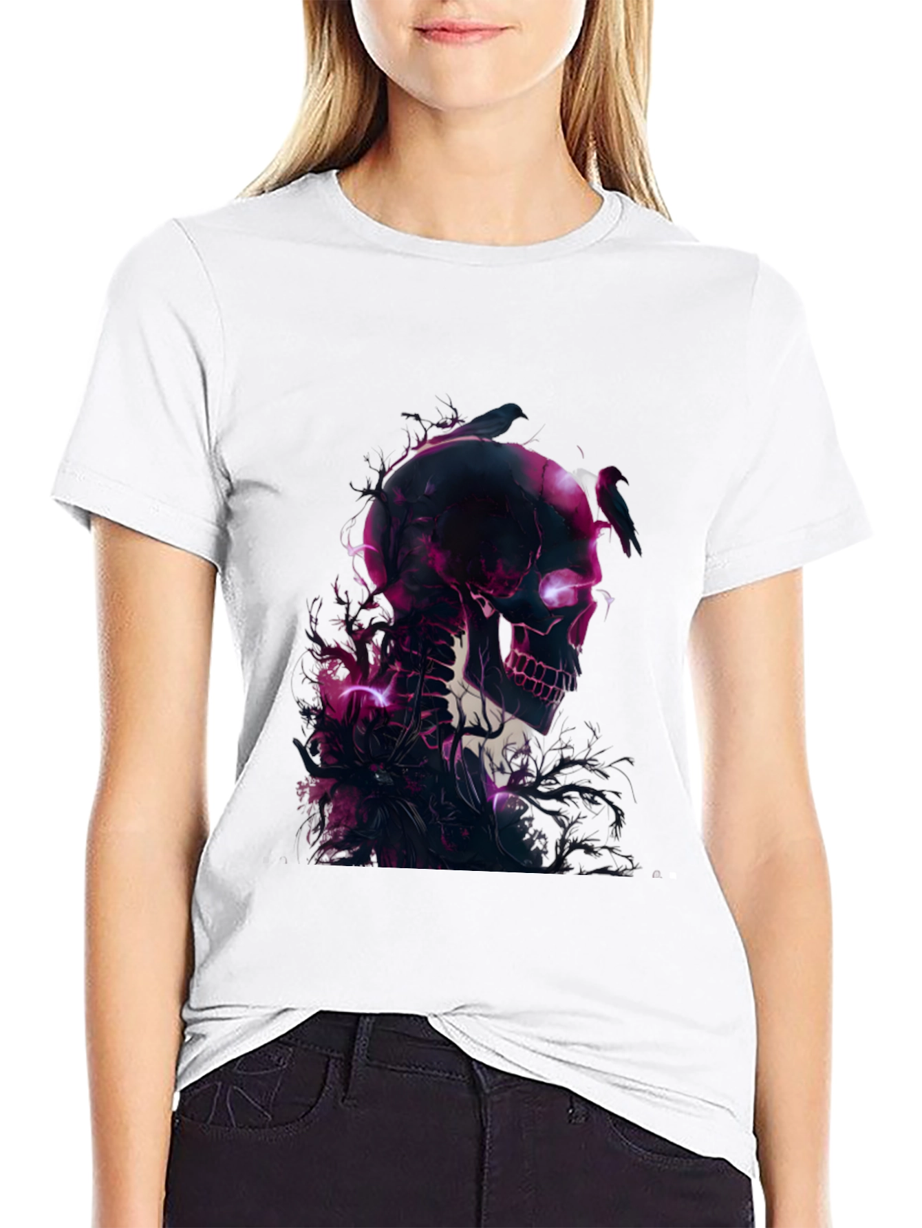 Skull & Raven Graphic Black T-Shirt
