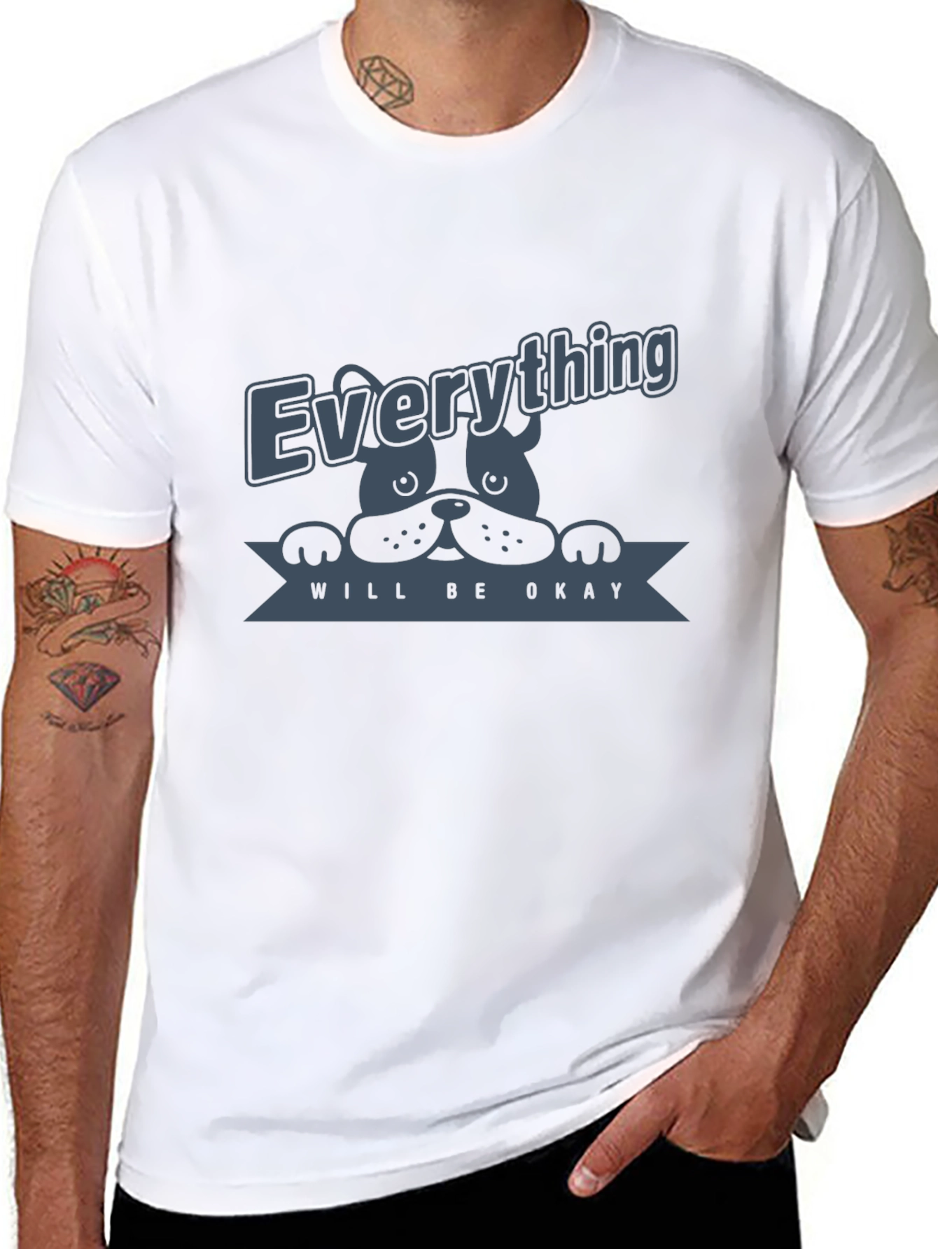 Everything Will Be Okay Dog Graphic T-Shirt