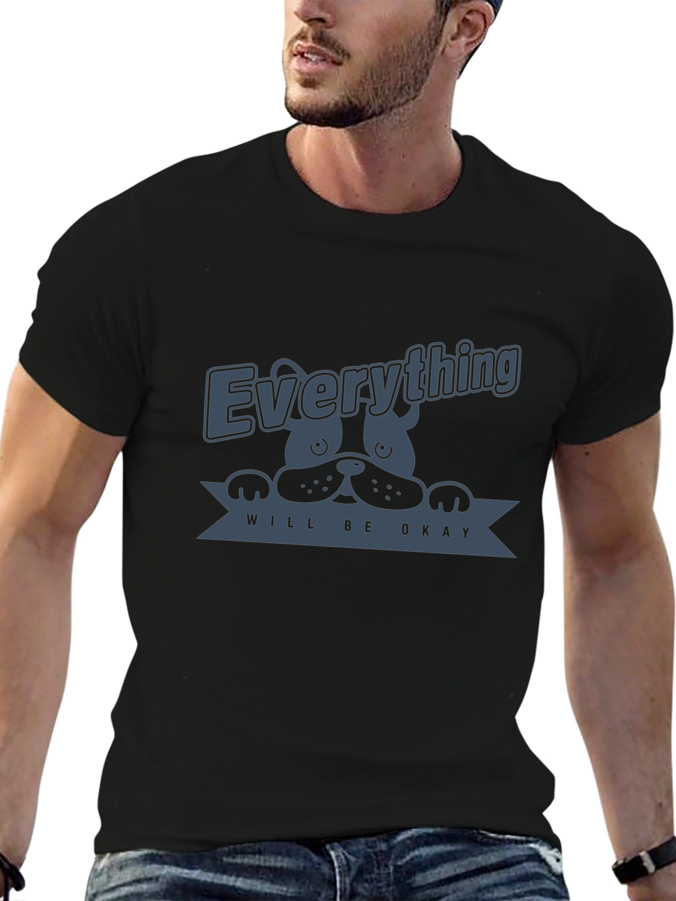 Everything Will Be Okay Dog Graphic T-Shirt
