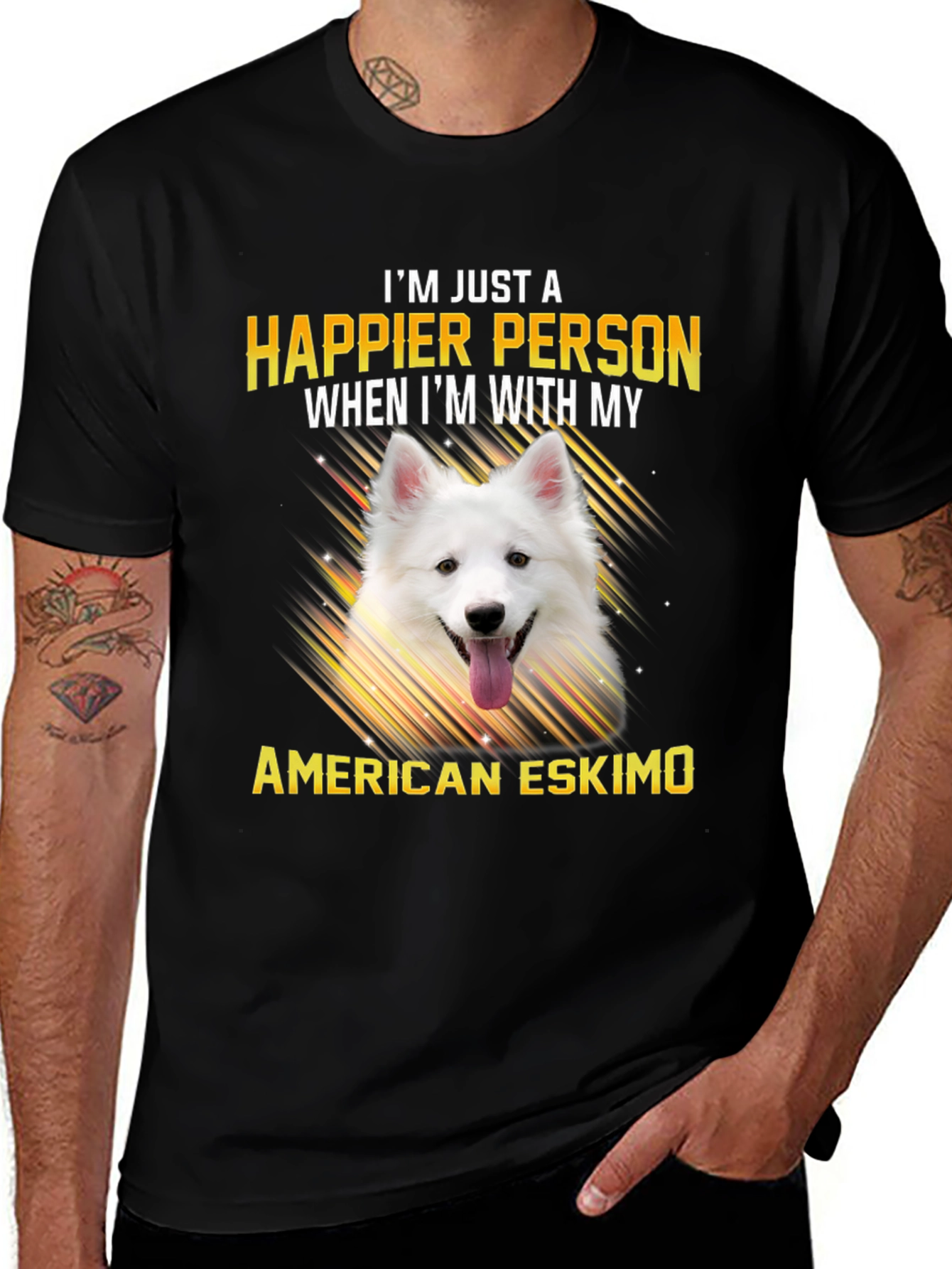 Happier With American Eskimo T-Shirt