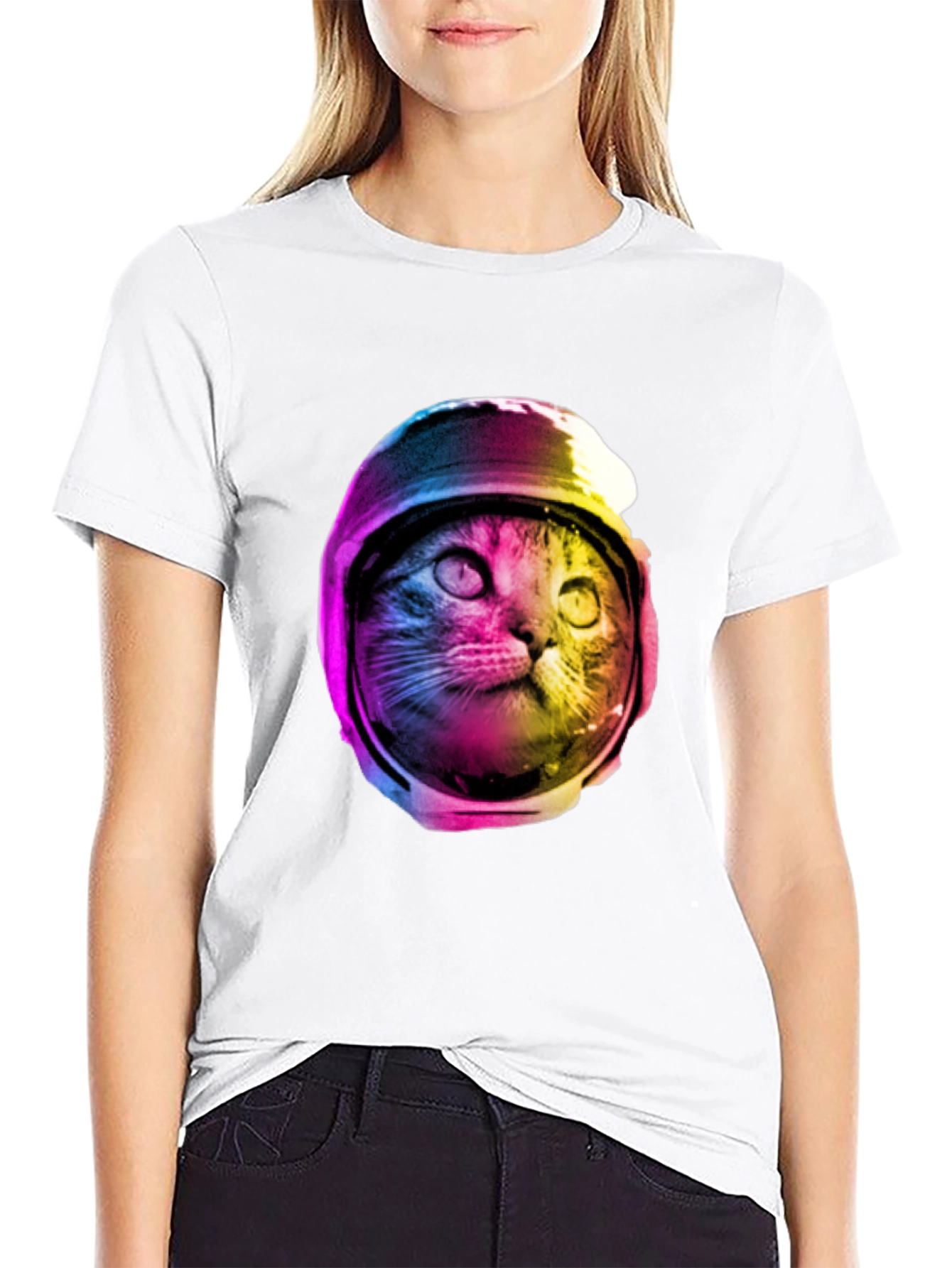 Cosmic Cat T-Shirt - Astronaut Kitty Tee