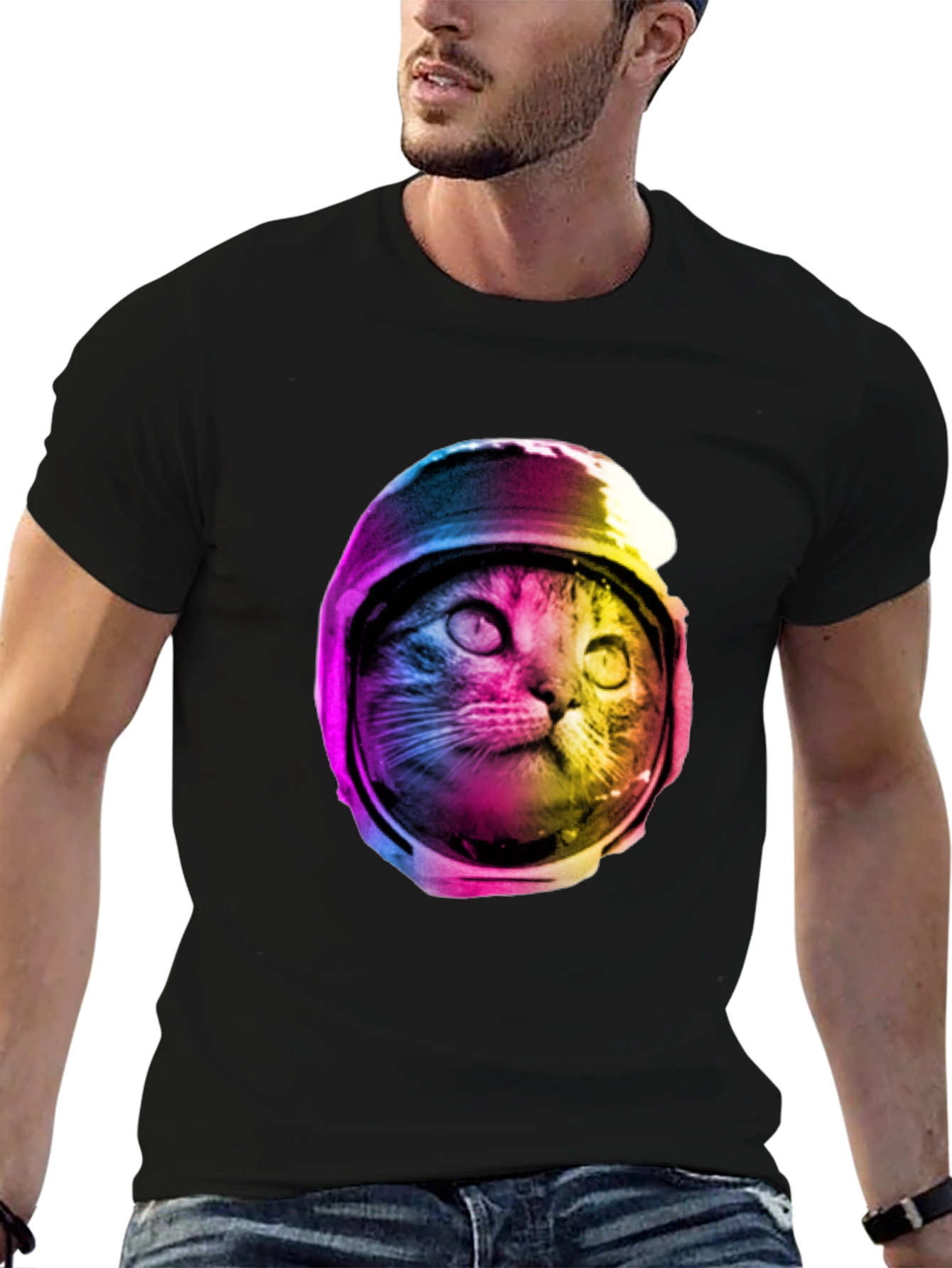 Cosmic Cat T-Shirt - Astronaut Kitty Tee