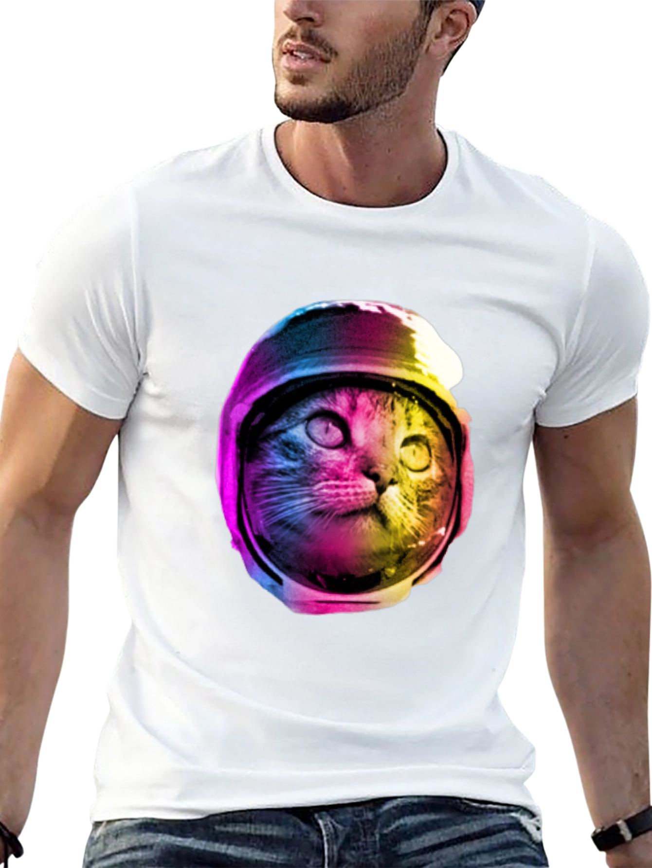 Cosmic Cat T-Shirt - Astronaut Kitty Tee
