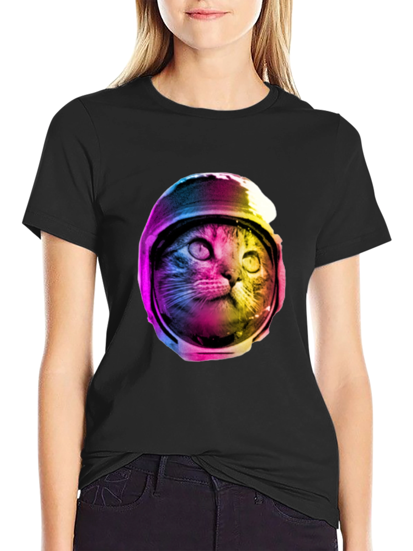 Cosmic Cat T-Shirt - Astronaut Kitty Tee