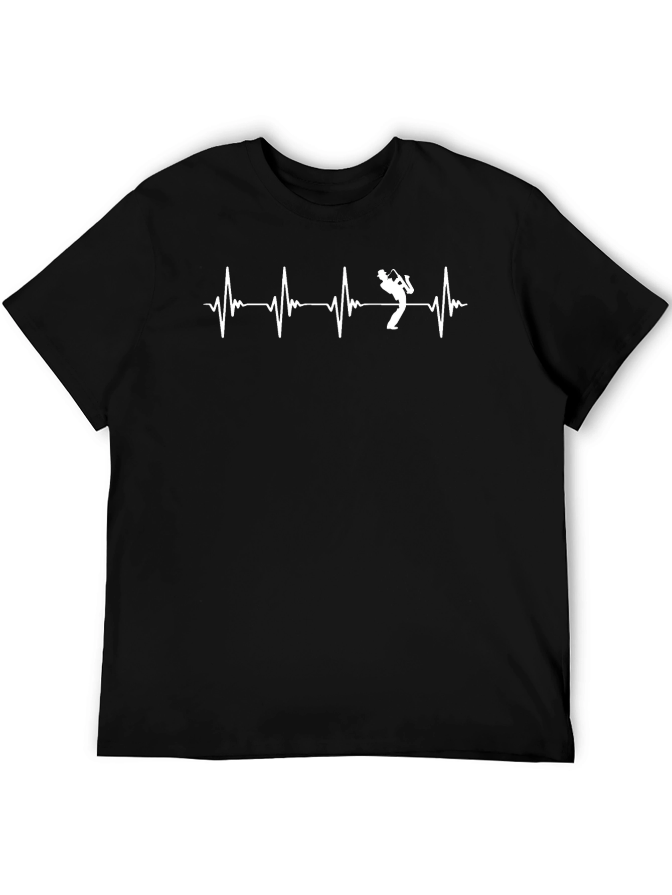 Saxophone Heartbeat T-Shirt - Musician Tee