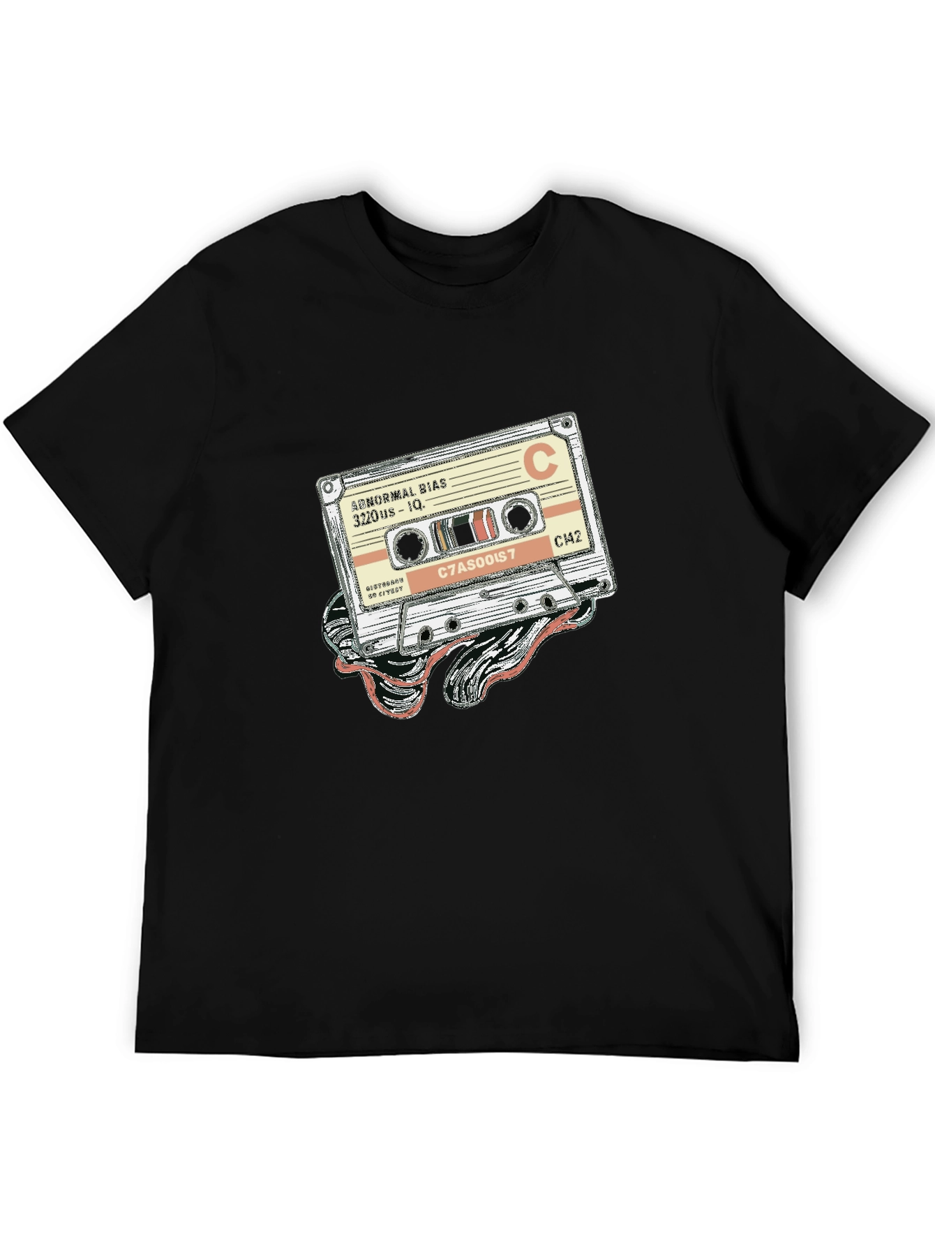 Retro Cassette Tape Graphic Tee - Classic Music Style