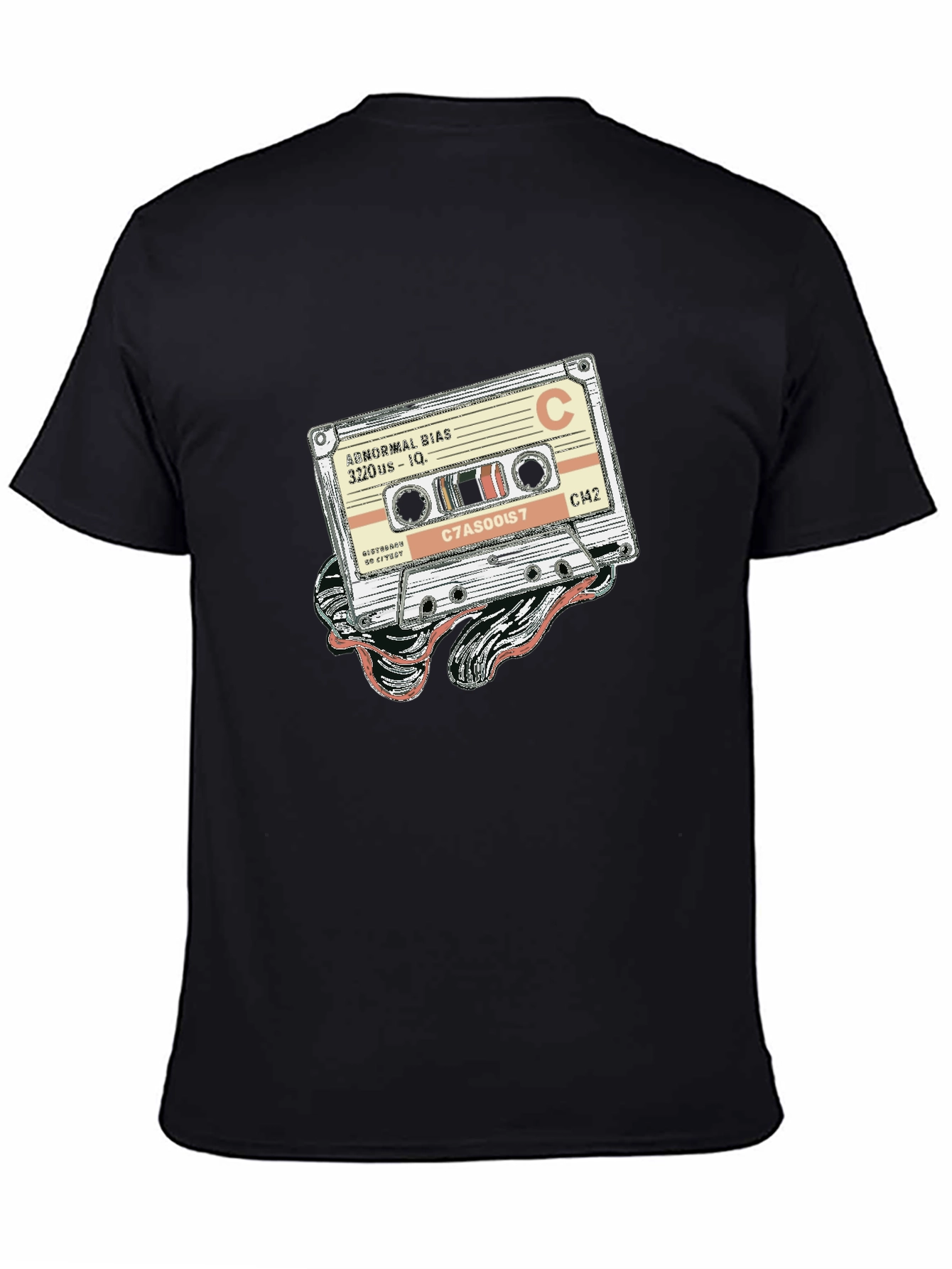 Retro Cassette Tape Graphic Tee - Classic Music Style