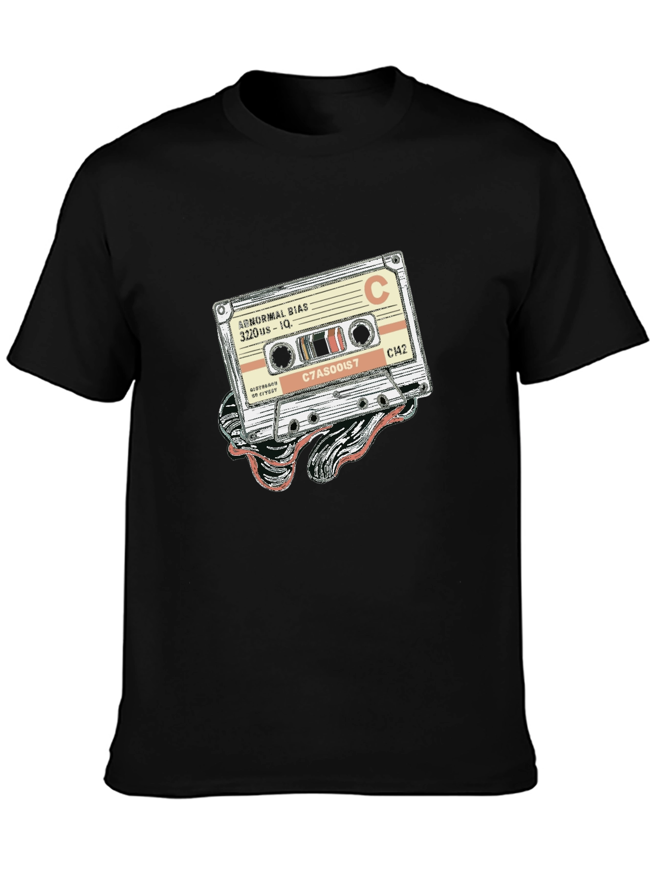 Retro Cassette Tape Graphic Tee - Classic Music Style