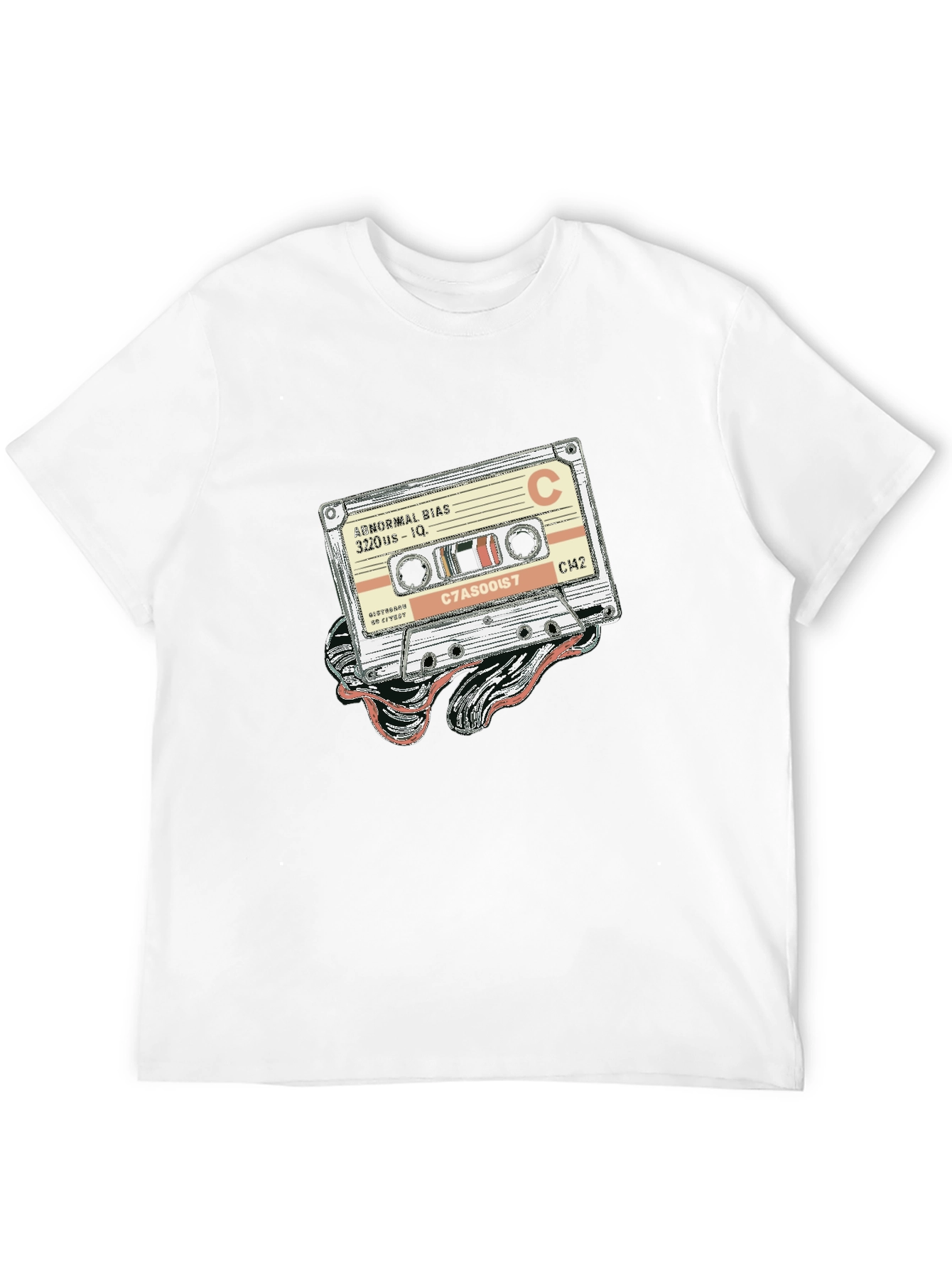 Retro Cassette Tape Graphic Tee - Classic Music Style