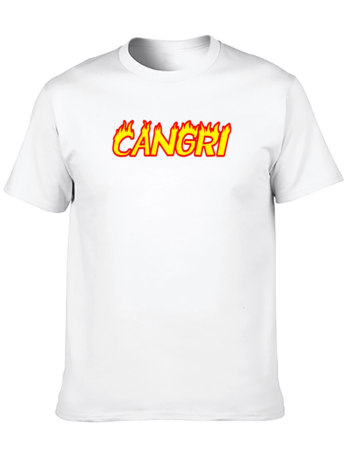 CAN GRI Flame Graphic Black T-Shirt