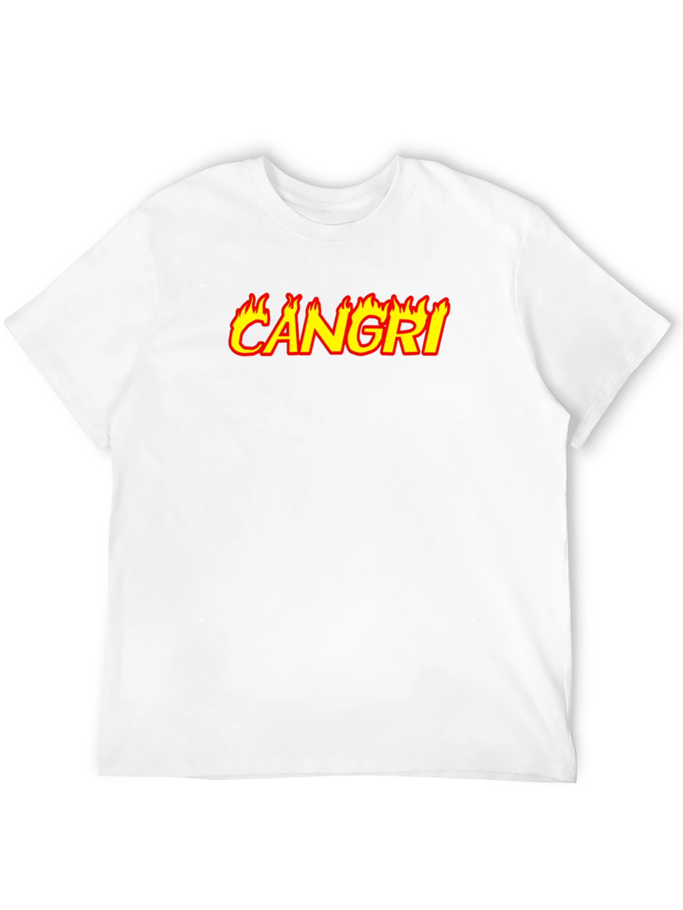 CAN GRI Flame Graphic Black T-Shirt