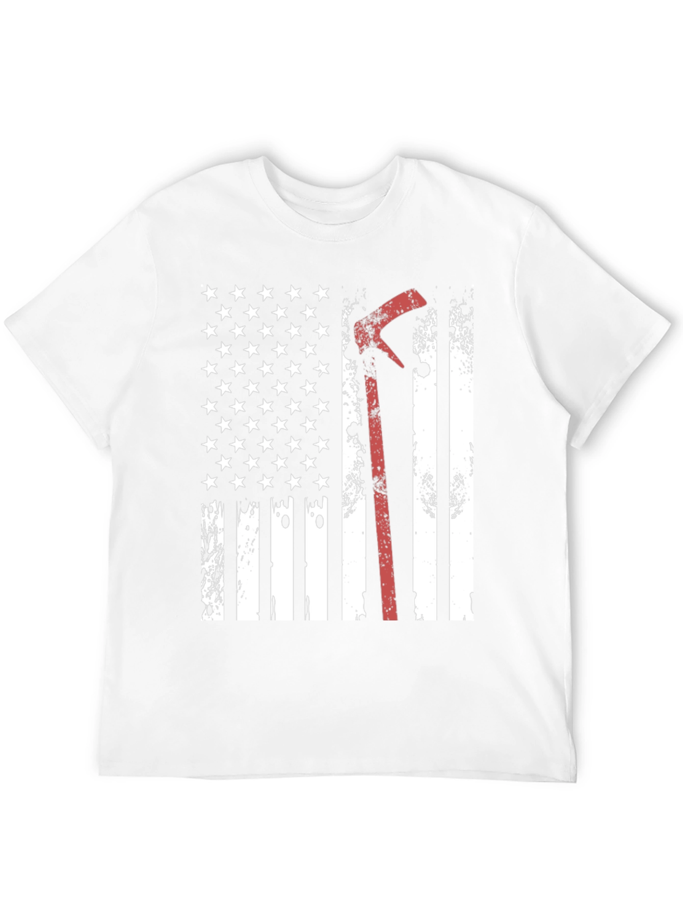 Firefighter Axe American Flag T-Shirt