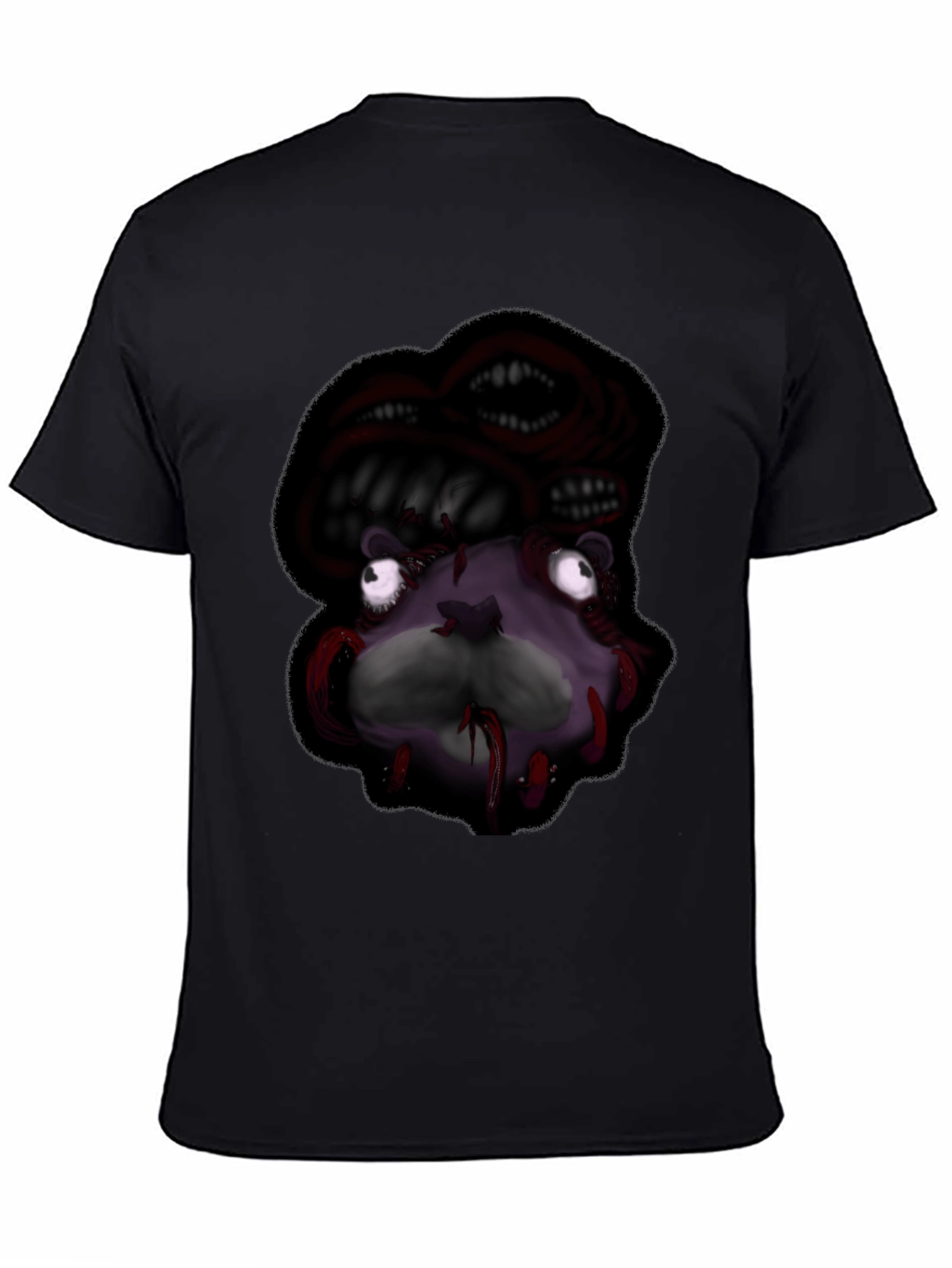 Creepy Monster Graphic Black T-Shirt