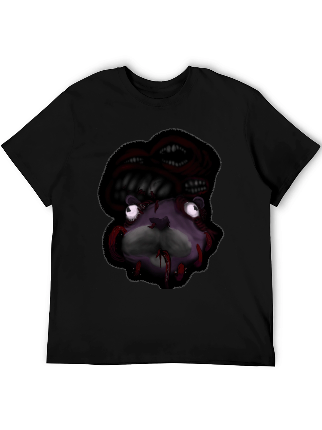 Creepy Monster Graphic Black T-Shirt