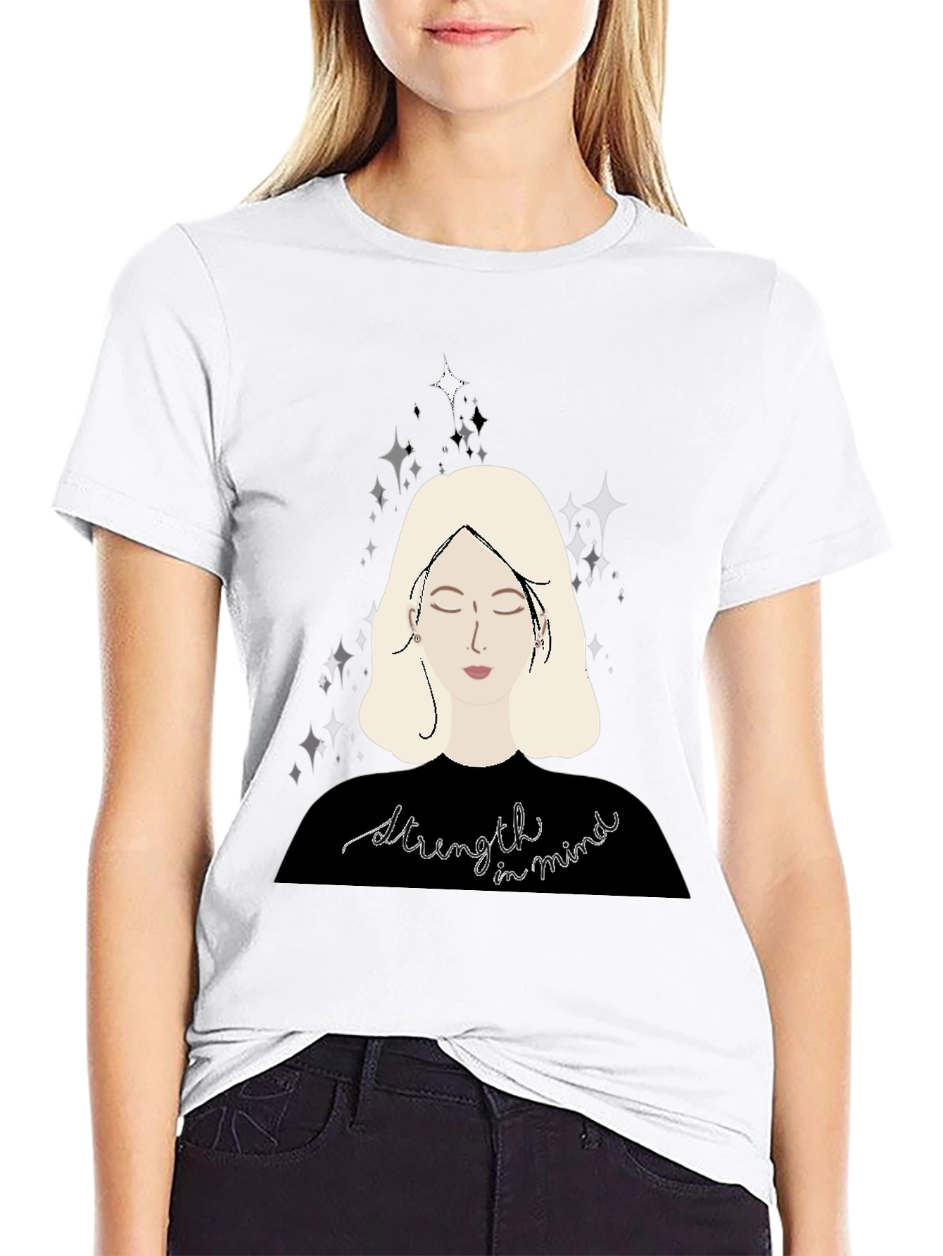 Strength in Mind Graphic Tee - Stylish Black T-Shirt