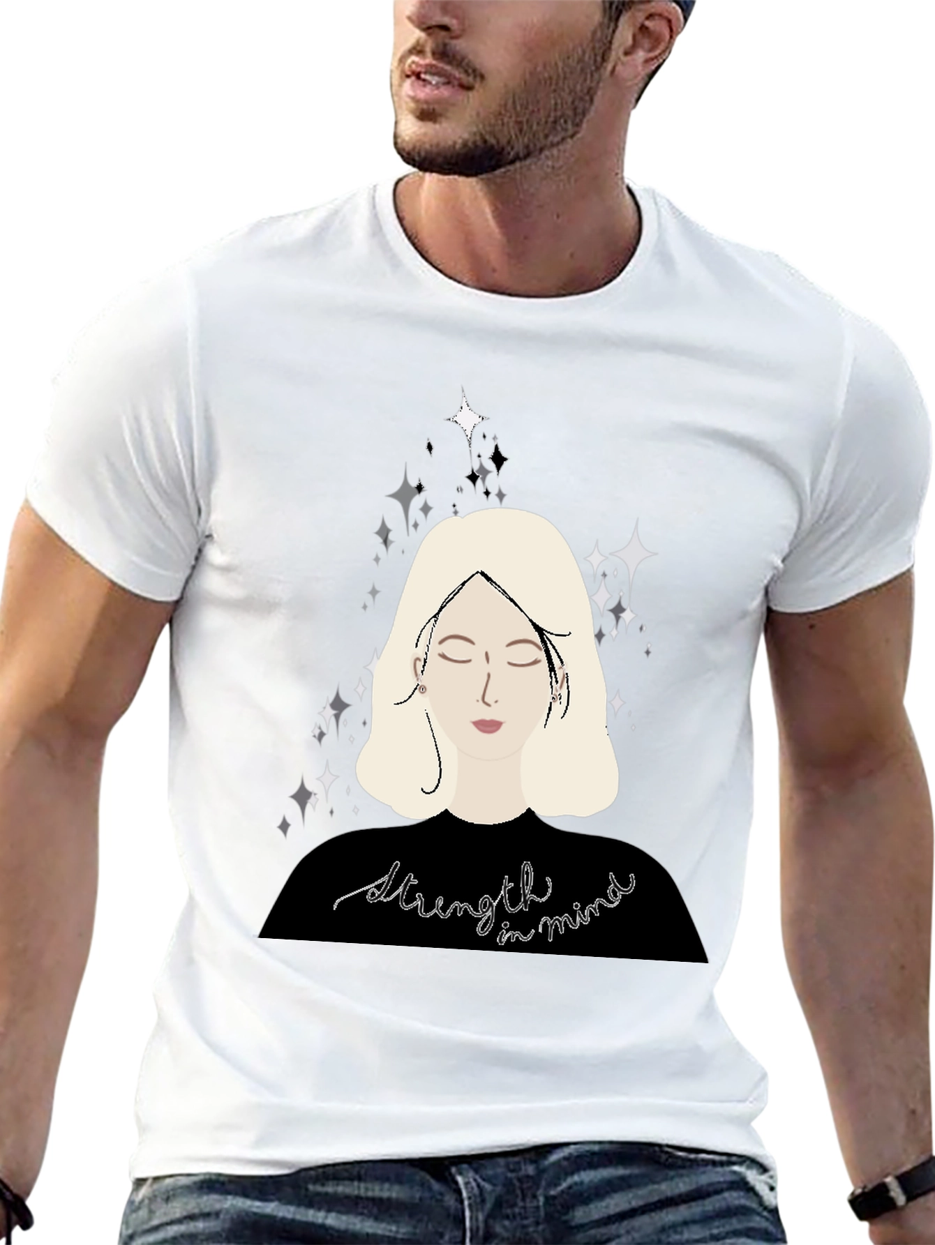 Strength in Mind Graphic Tee - Stylish Black T-Shirt