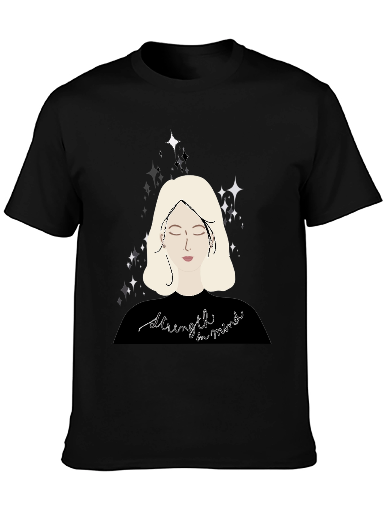 Strength in Mind Graphic Tee - Stylish Black T-Shirt
