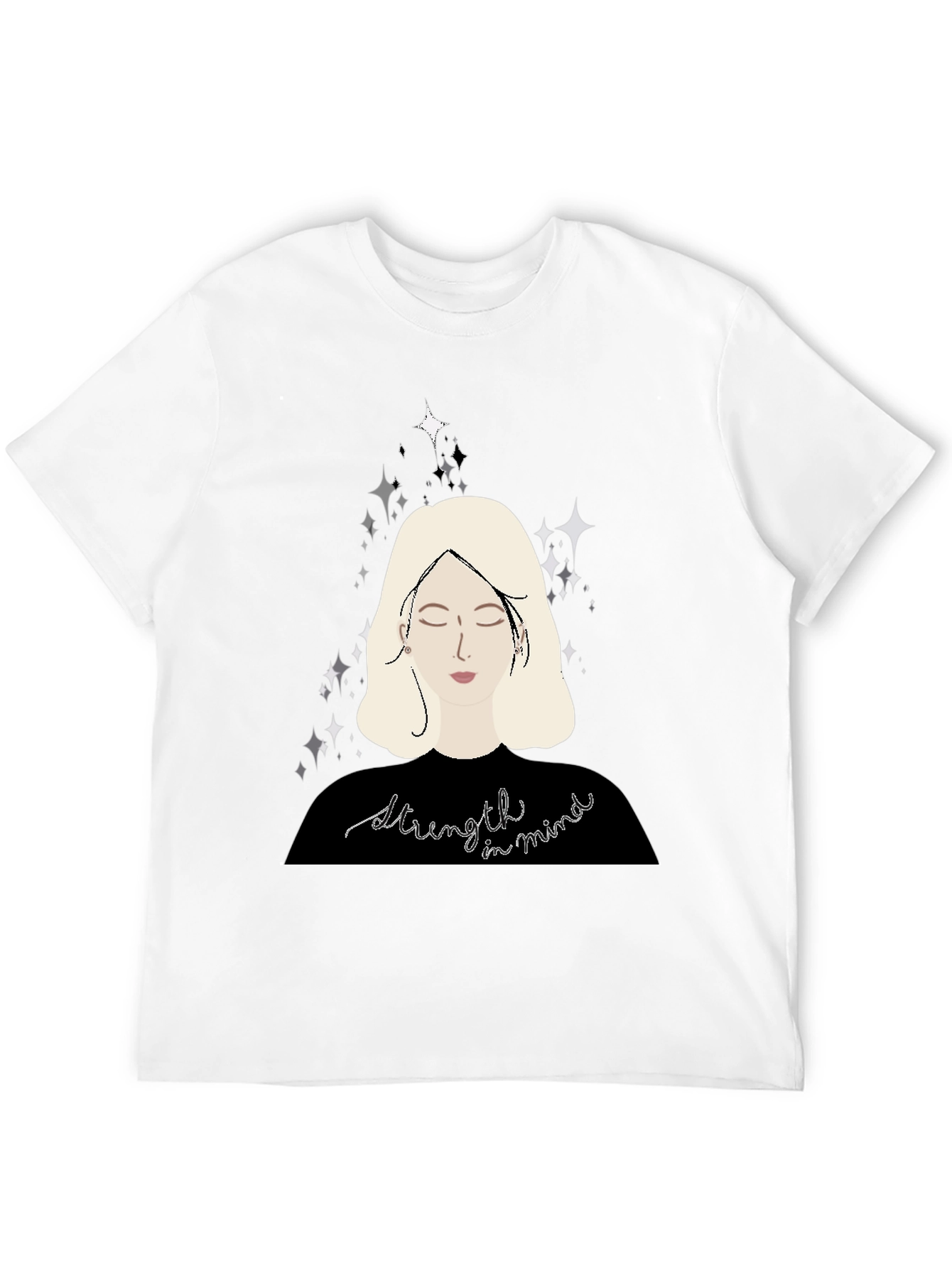 Strength in Mind Graphic Tee - Stylish Black T-Shirt