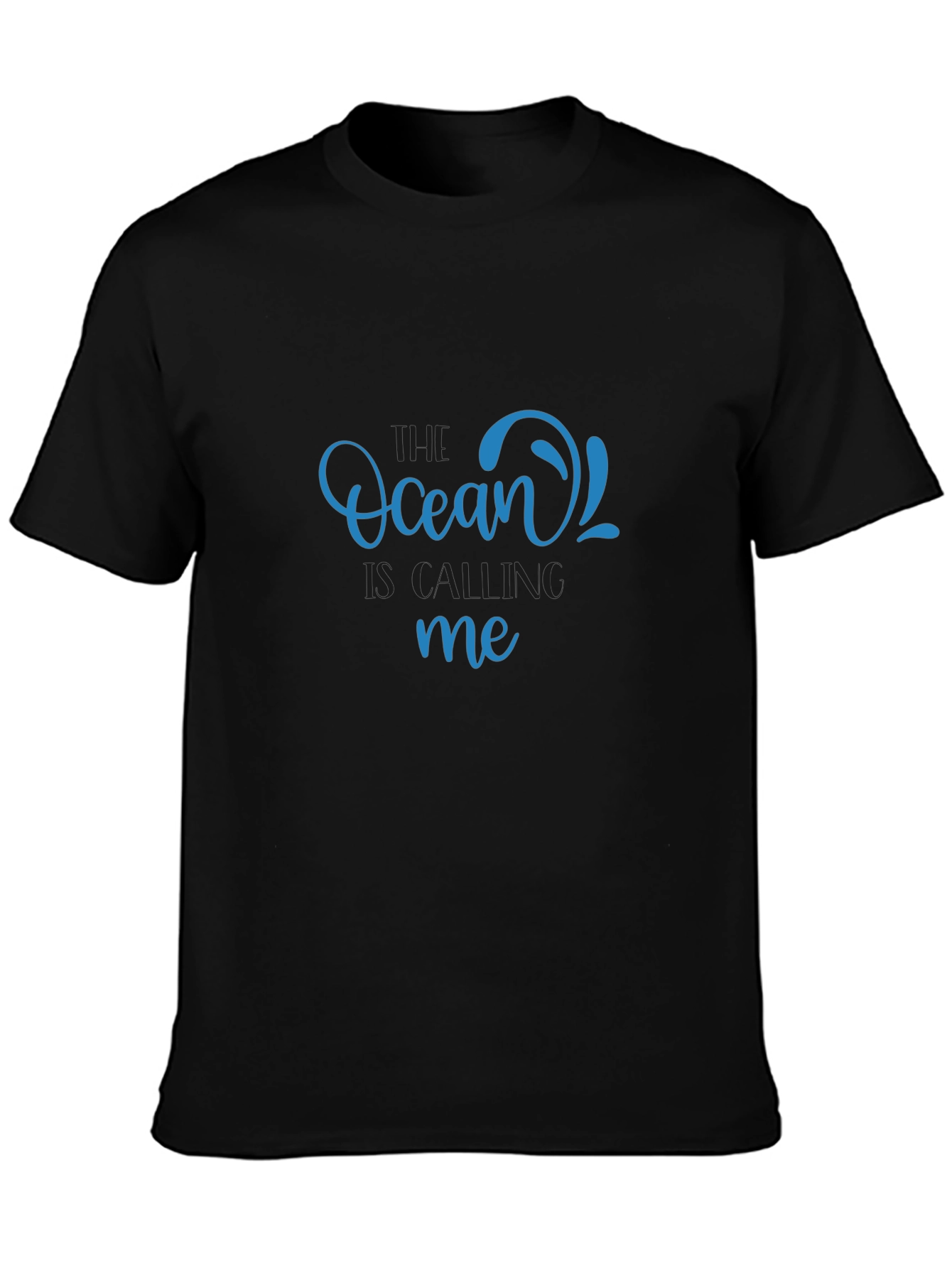 Ocean Calling T-Shirt - Black Relaxed Fit