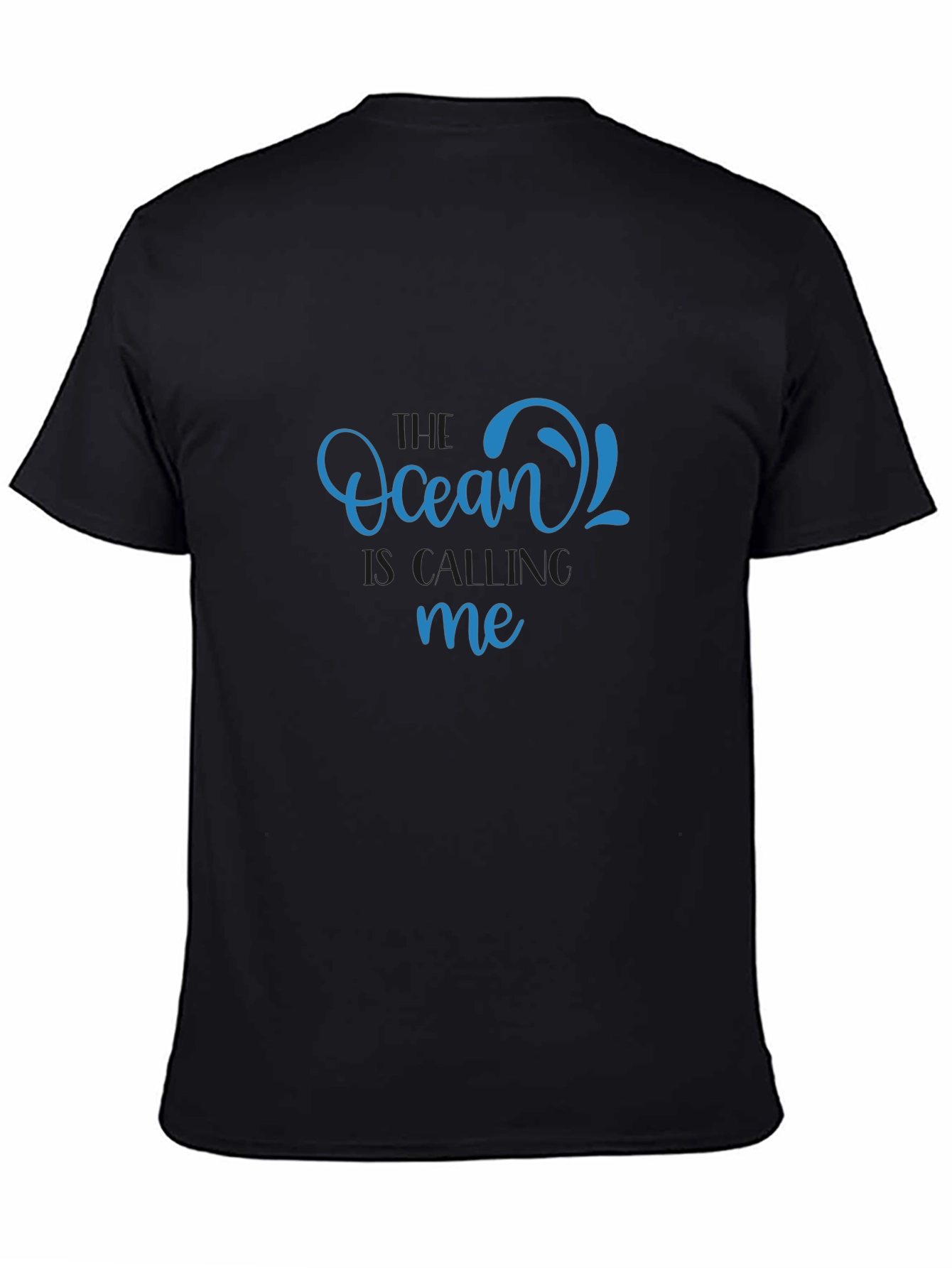 Ocean Calling T-Shirt - Black Relaxed Fit