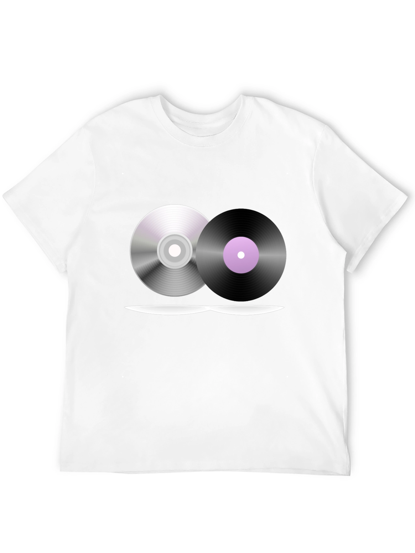 Music Lovers T-Shirt - CD & Vinyl Graphic Tee