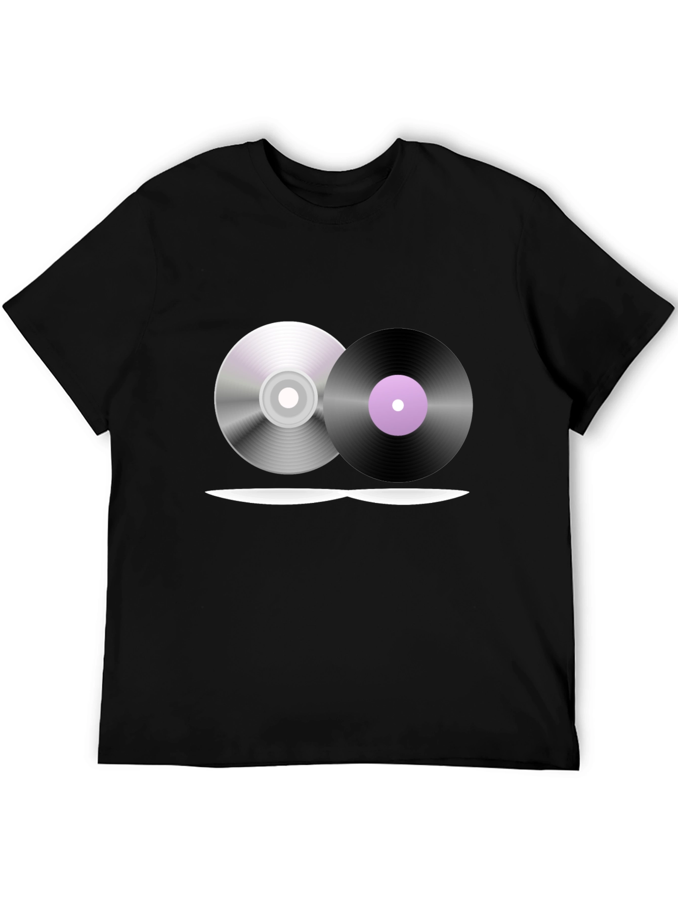 Music Lovers T-Shirt - CD & Vinyl Graphic Tee