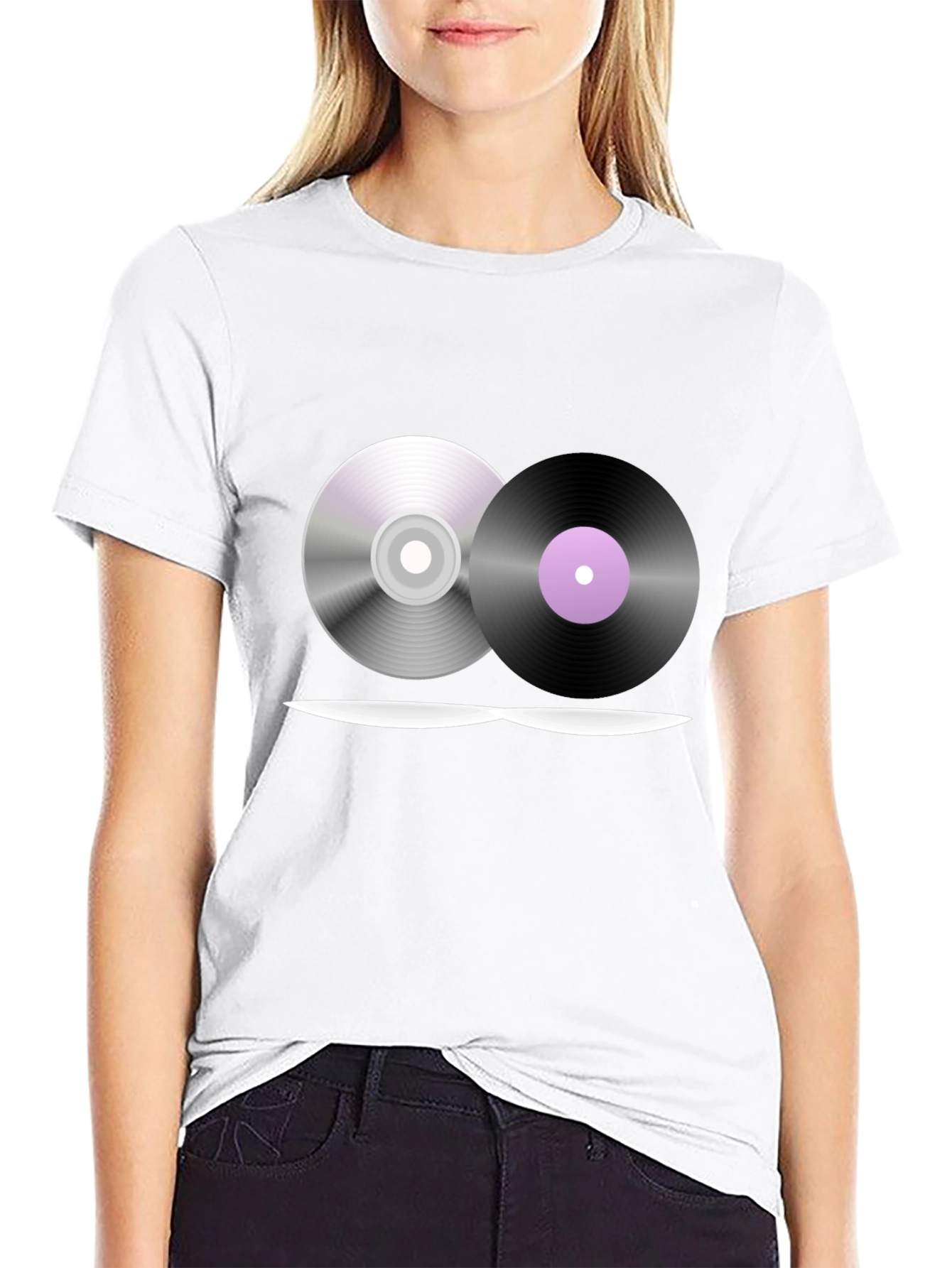 Music Lovers T-Shirt - CD & Vinyl Graphic Tee