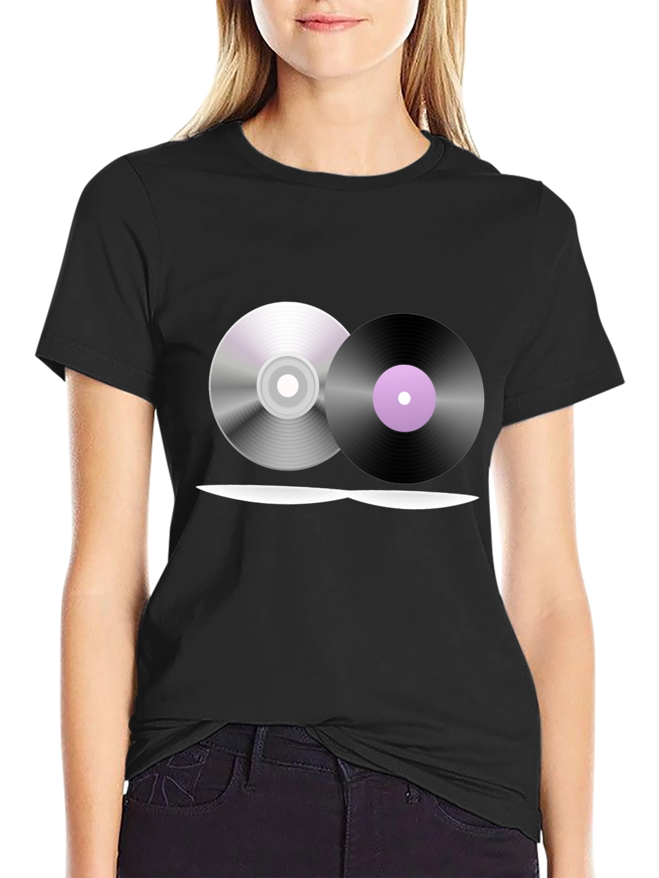 Music Lovers T-Shirt - CD & Vinyl Graphic Tee