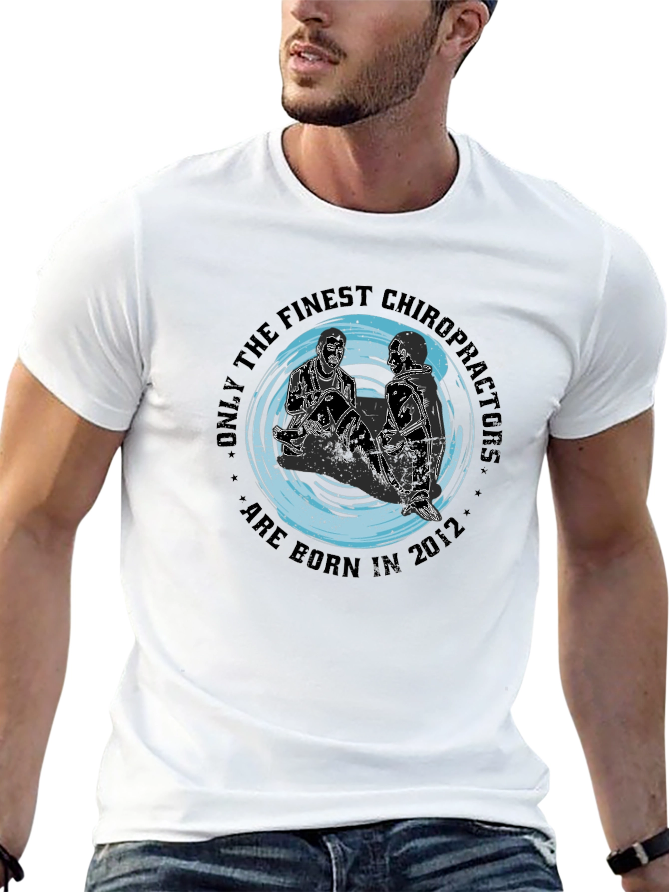 Finest Chiropractors T-Shirt Born in 2012 Black