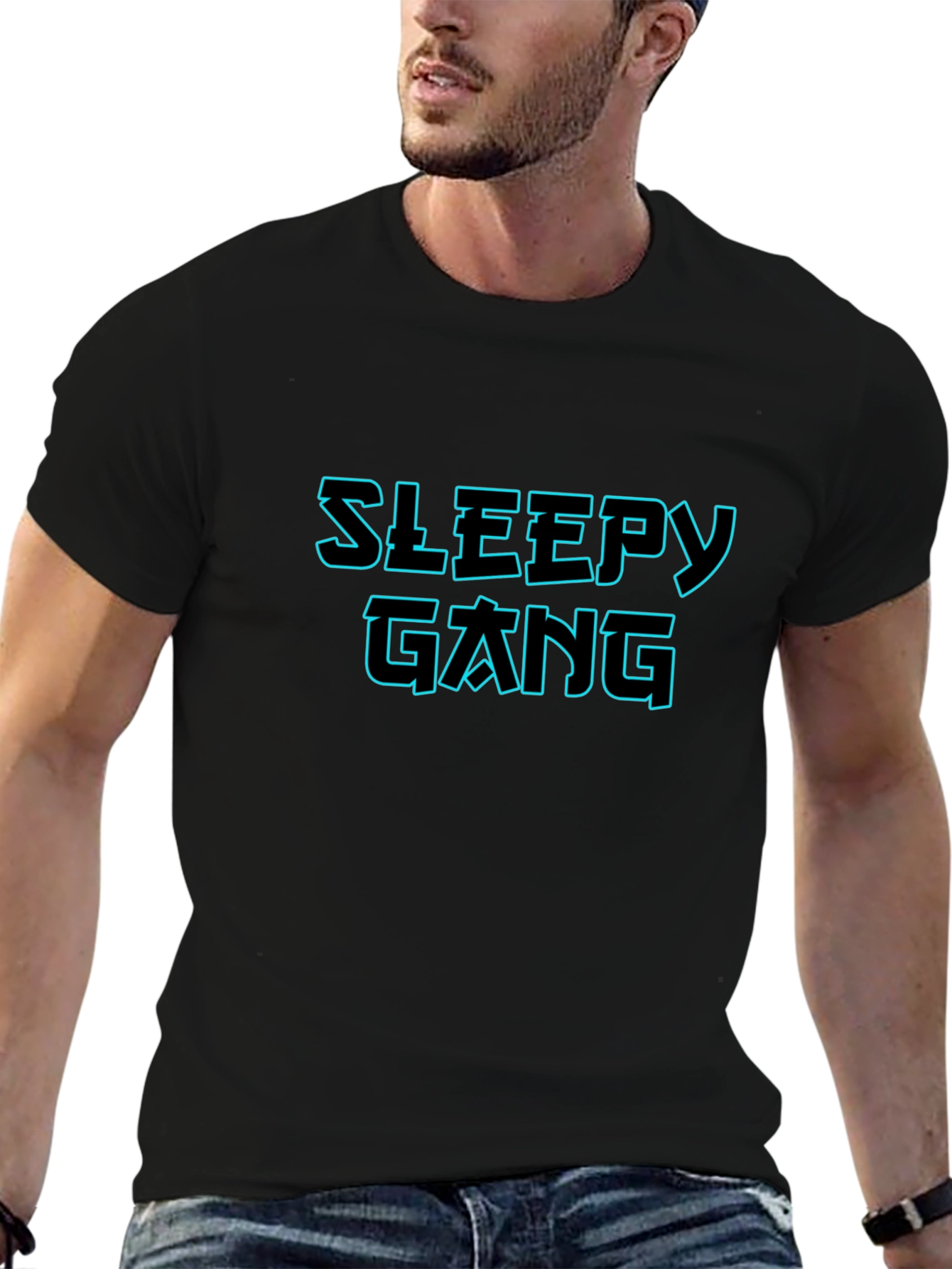 Sleepy Gang Graphic Black T-Shirt