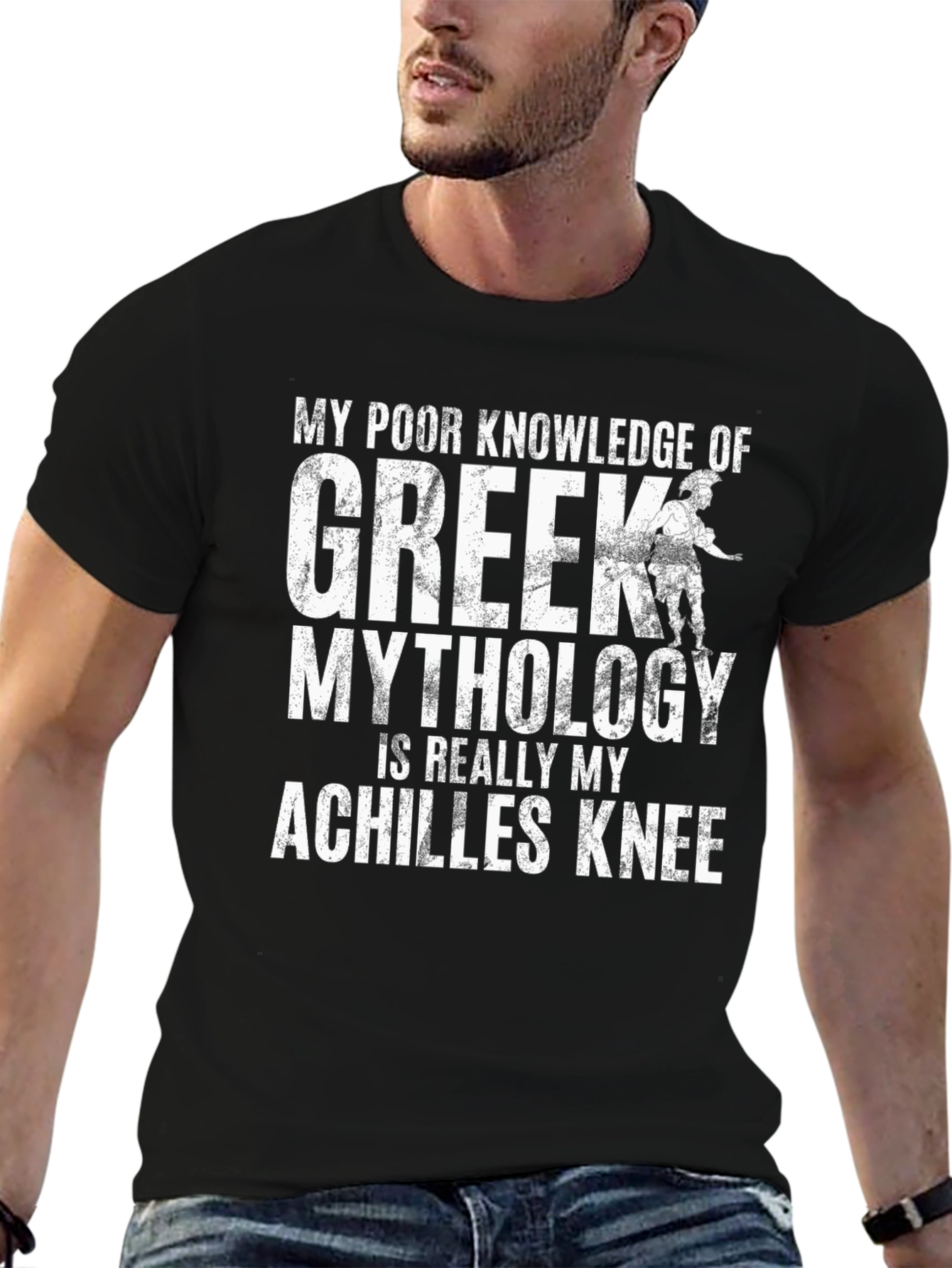 Achilles Knee Greek Mythology Mens T-shirt