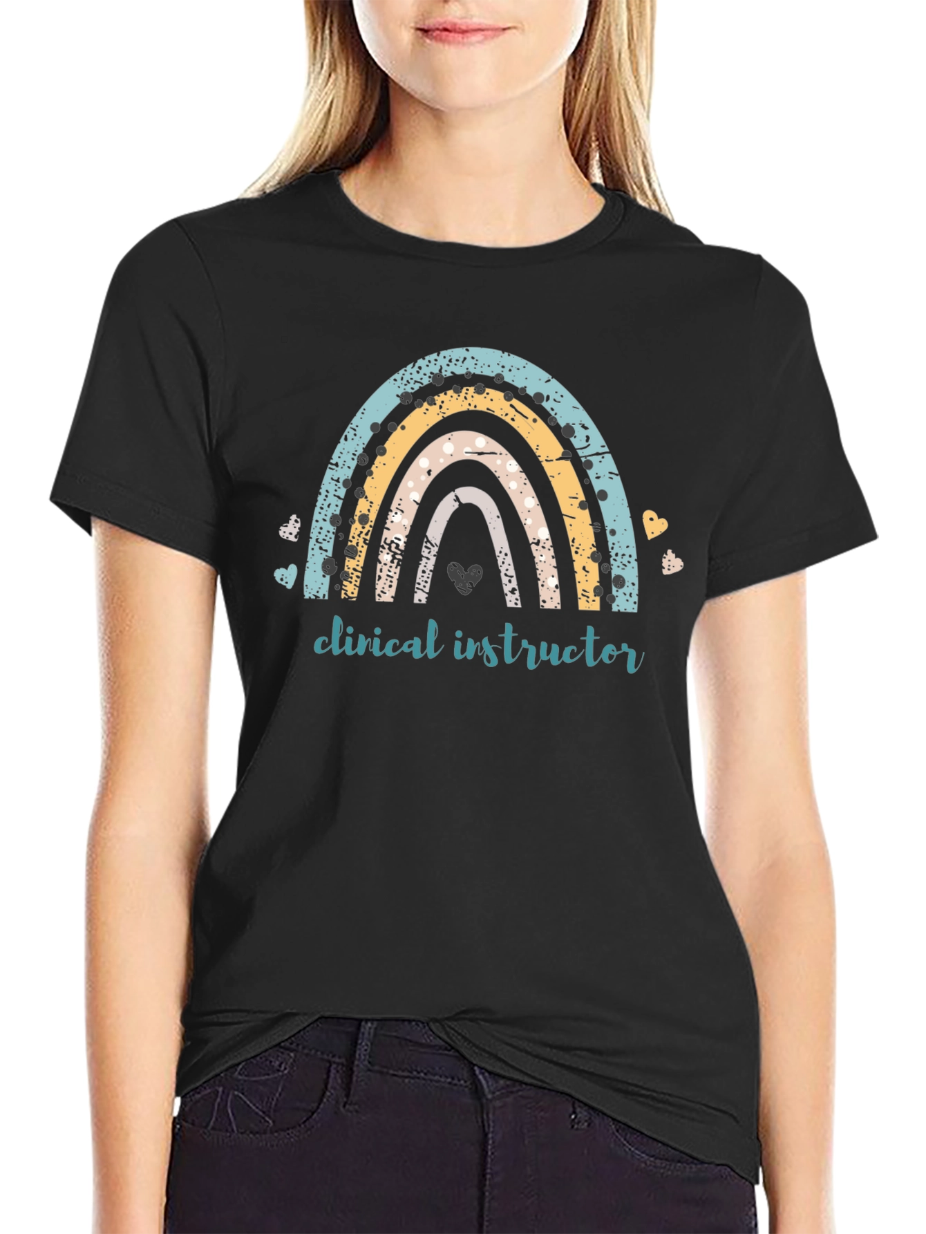 Clinical Instructor Rainbow Graphic Tee - Black