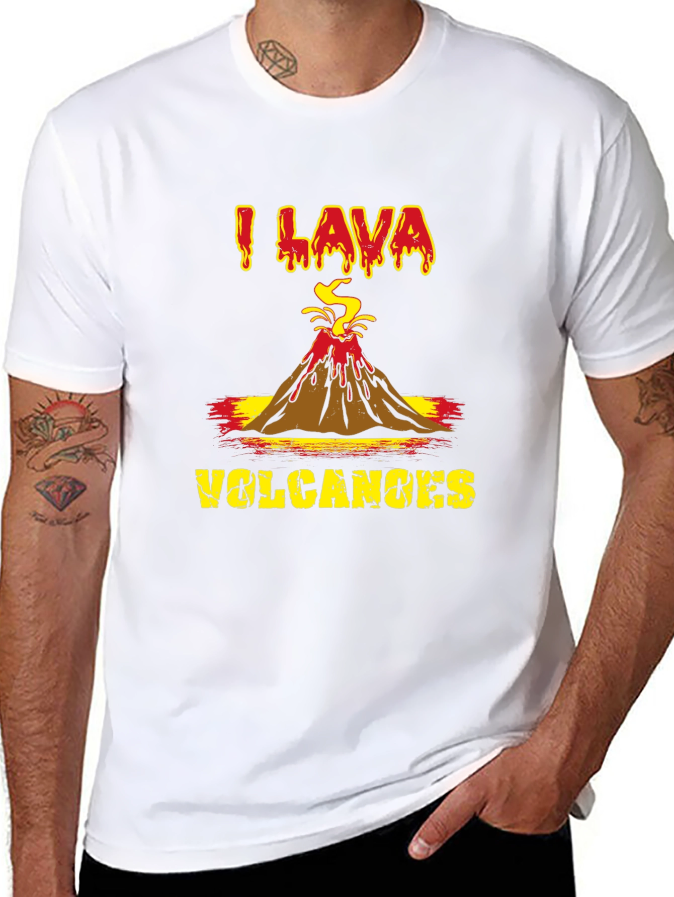 I Lava Volcanoes Graphic T-Shirt - Black