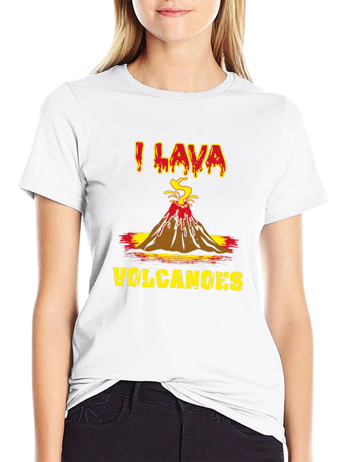 I Lava Volcanoes Graphic T-Shirt - Black