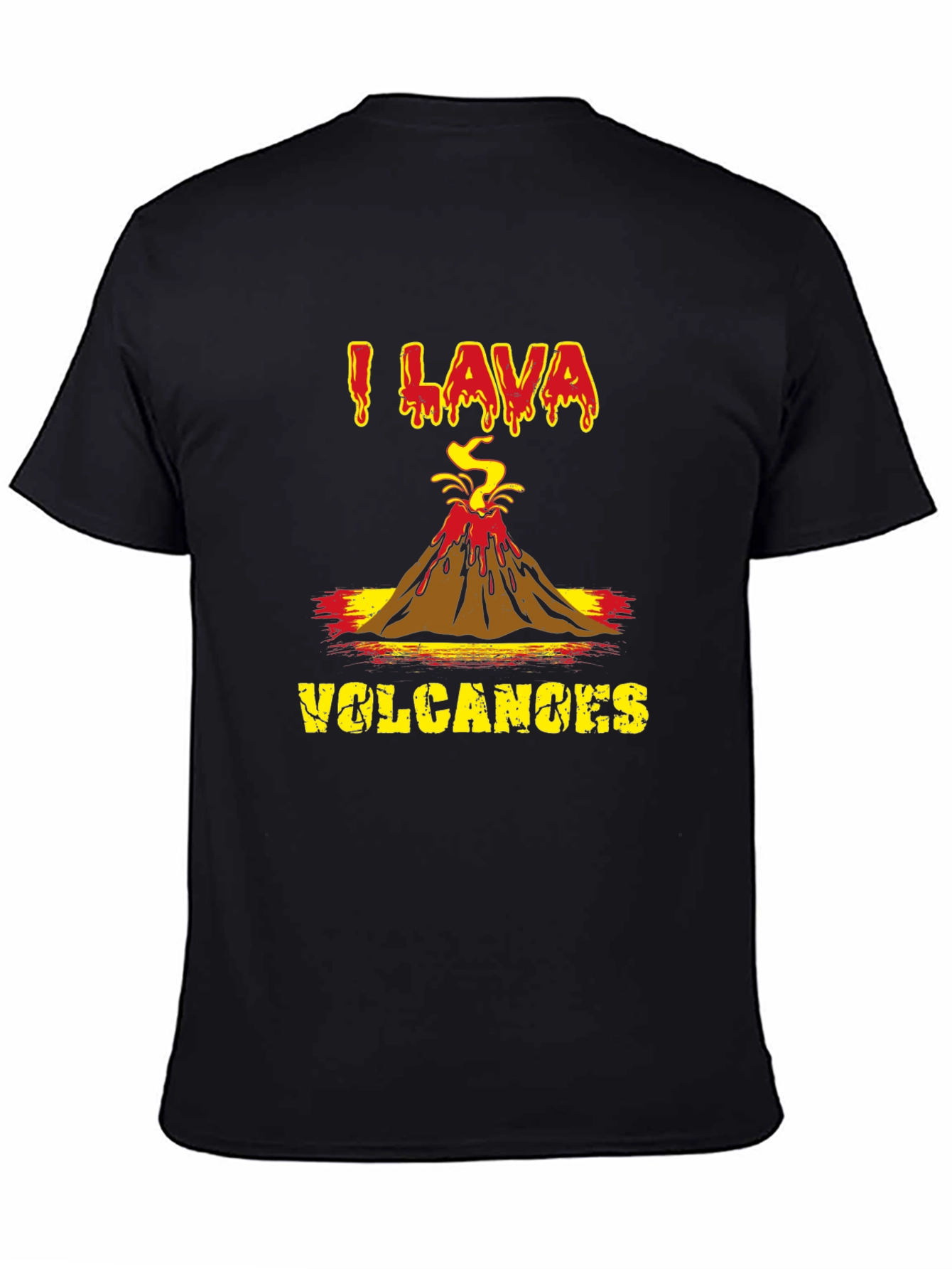 I Lava Volcanoes Graphic T-Shirt - Black
