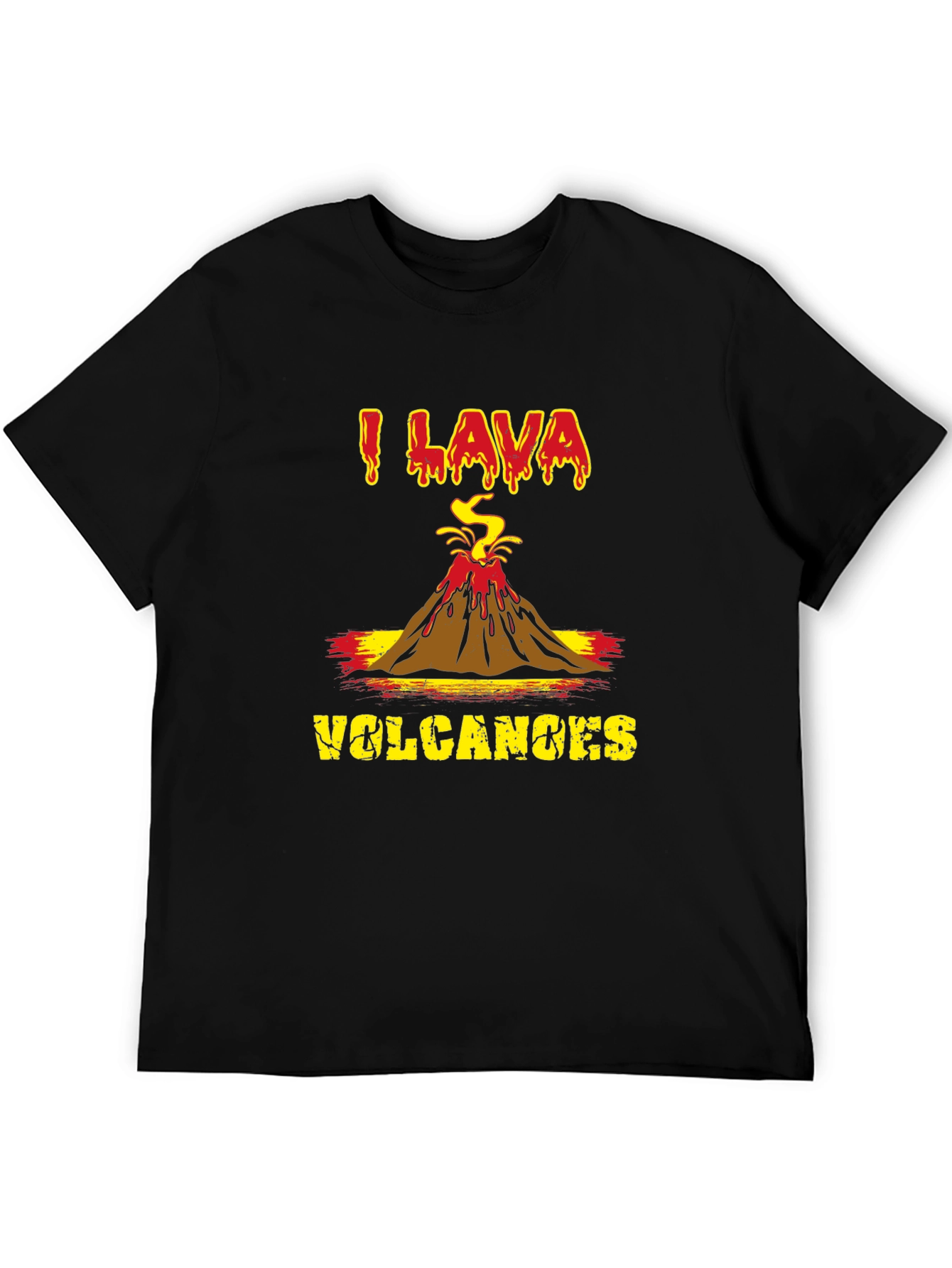 I Lava Volcanoes Graphic T-Shirt - Black
