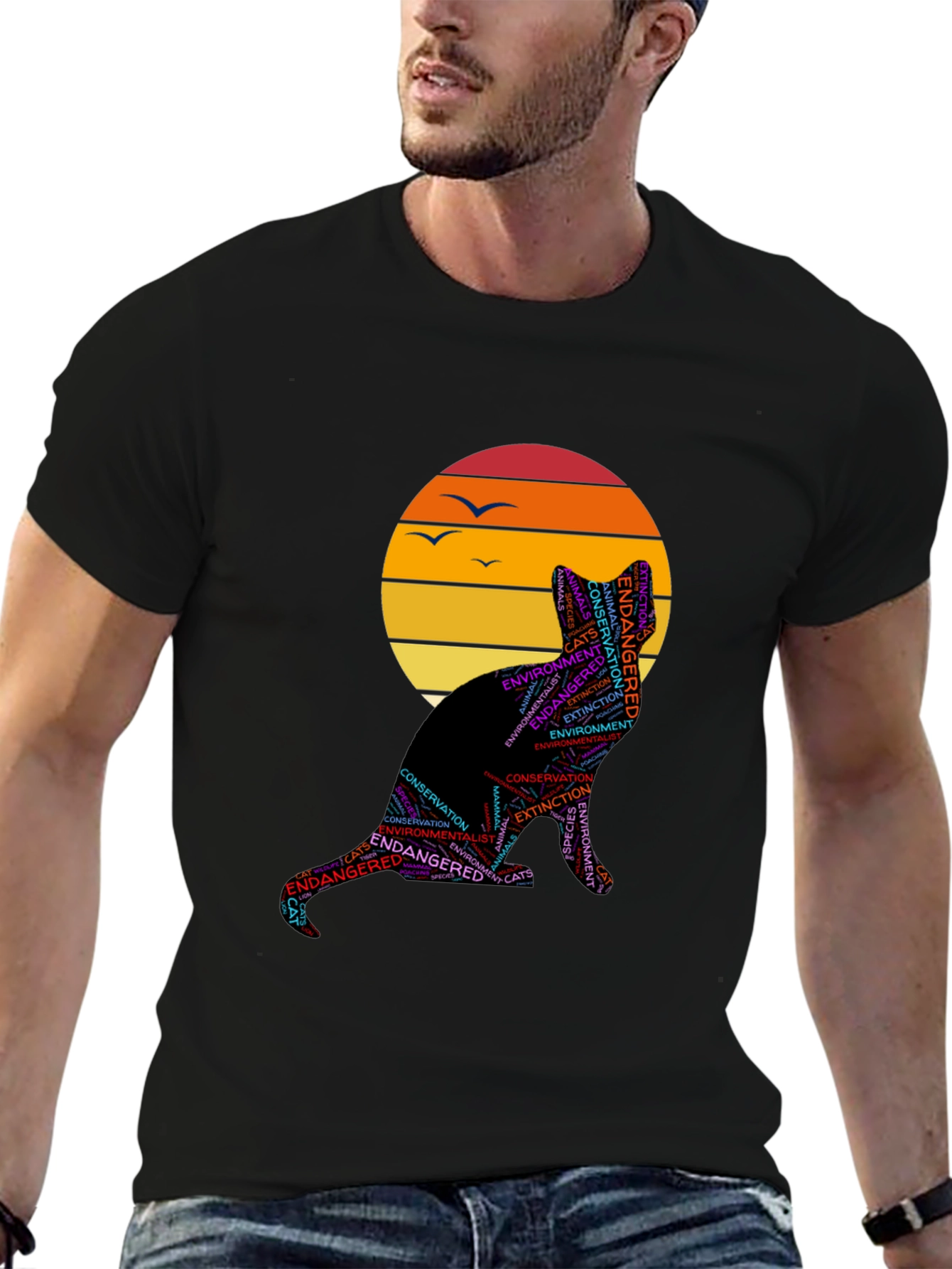 Endangered Cats Graphic T-Shirt