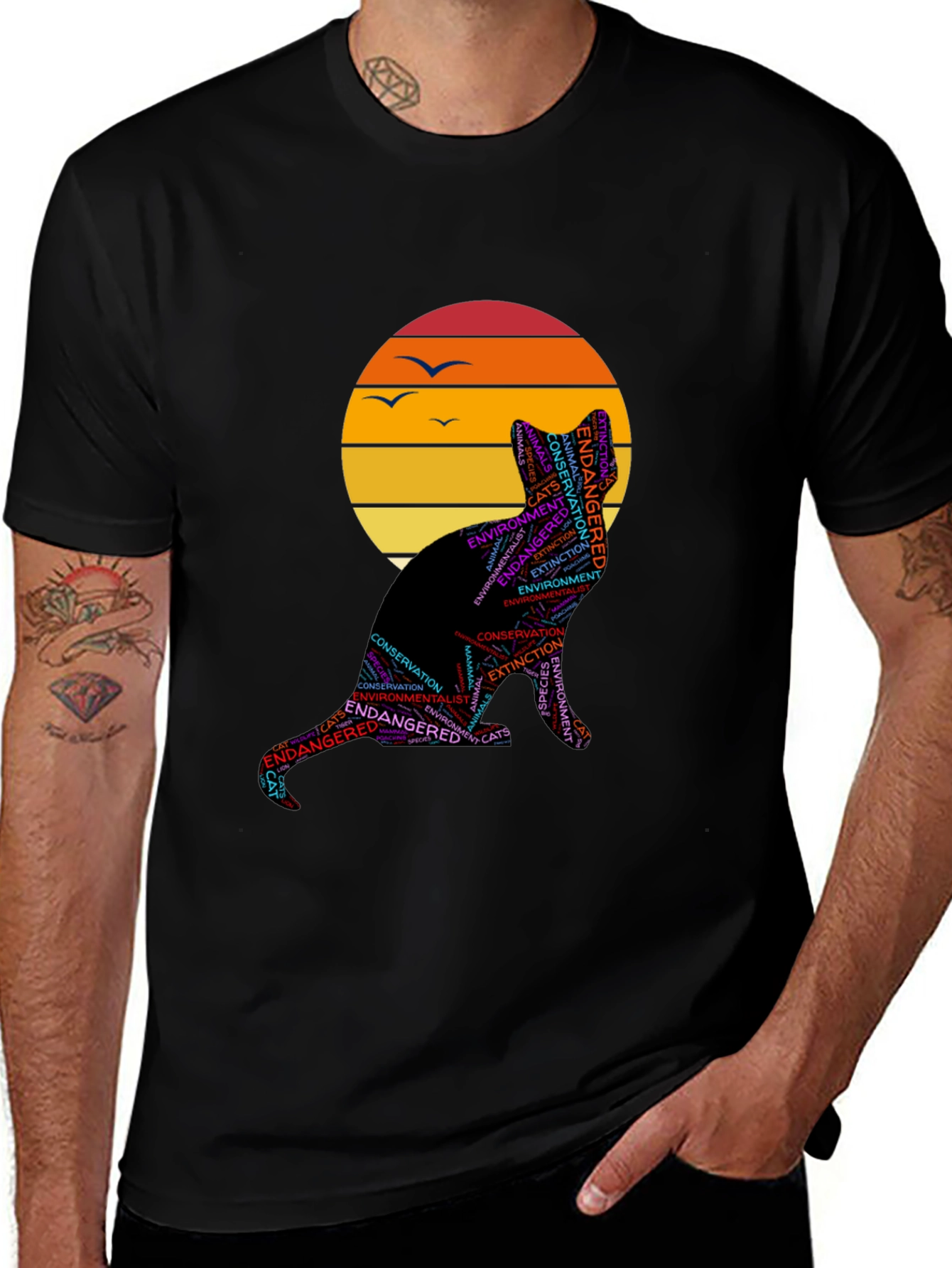 Endangered Cats Graphic T-Shirt