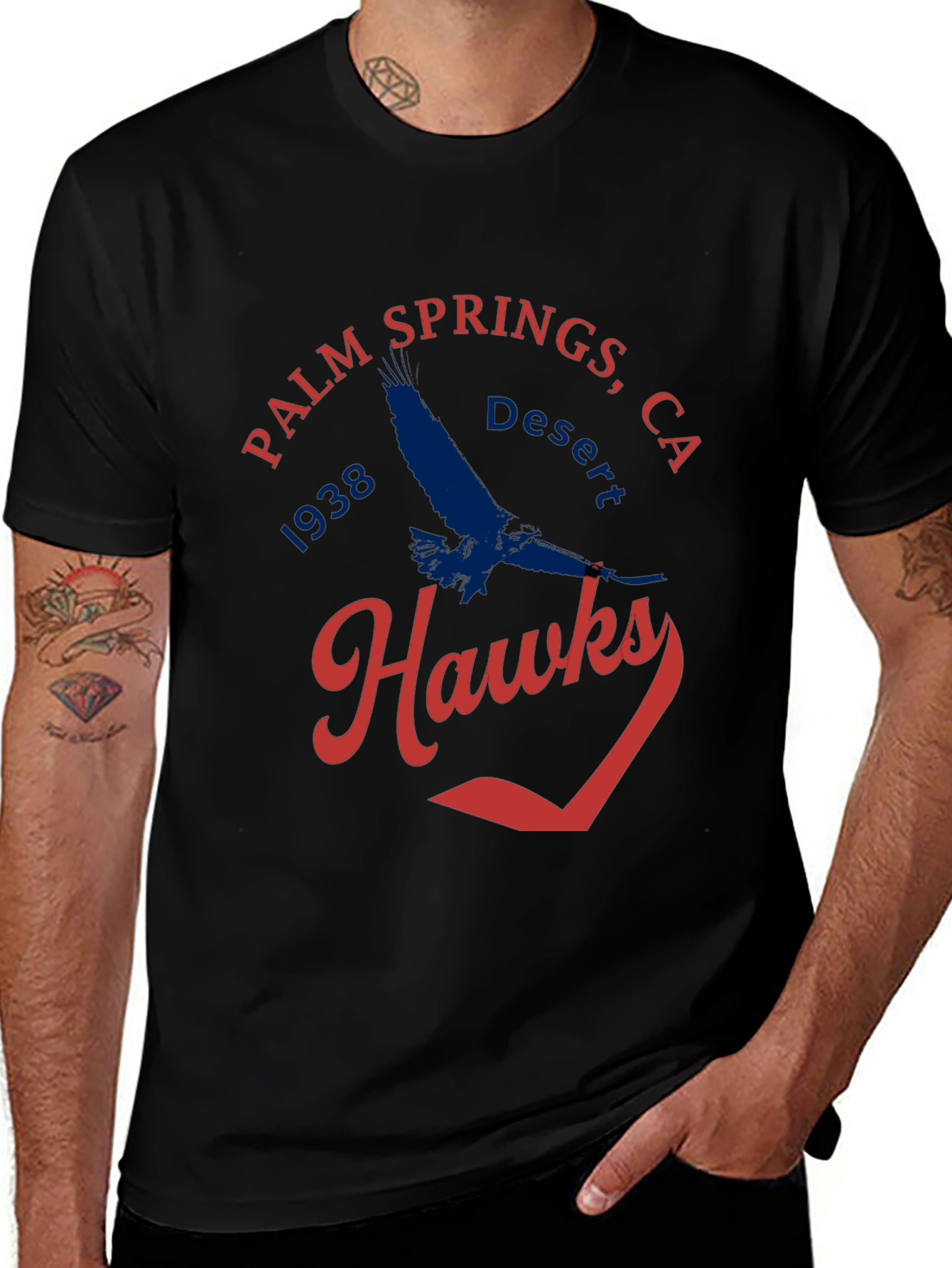 Palm Springs Desert Hawks 1938 Graphic T-Shirt