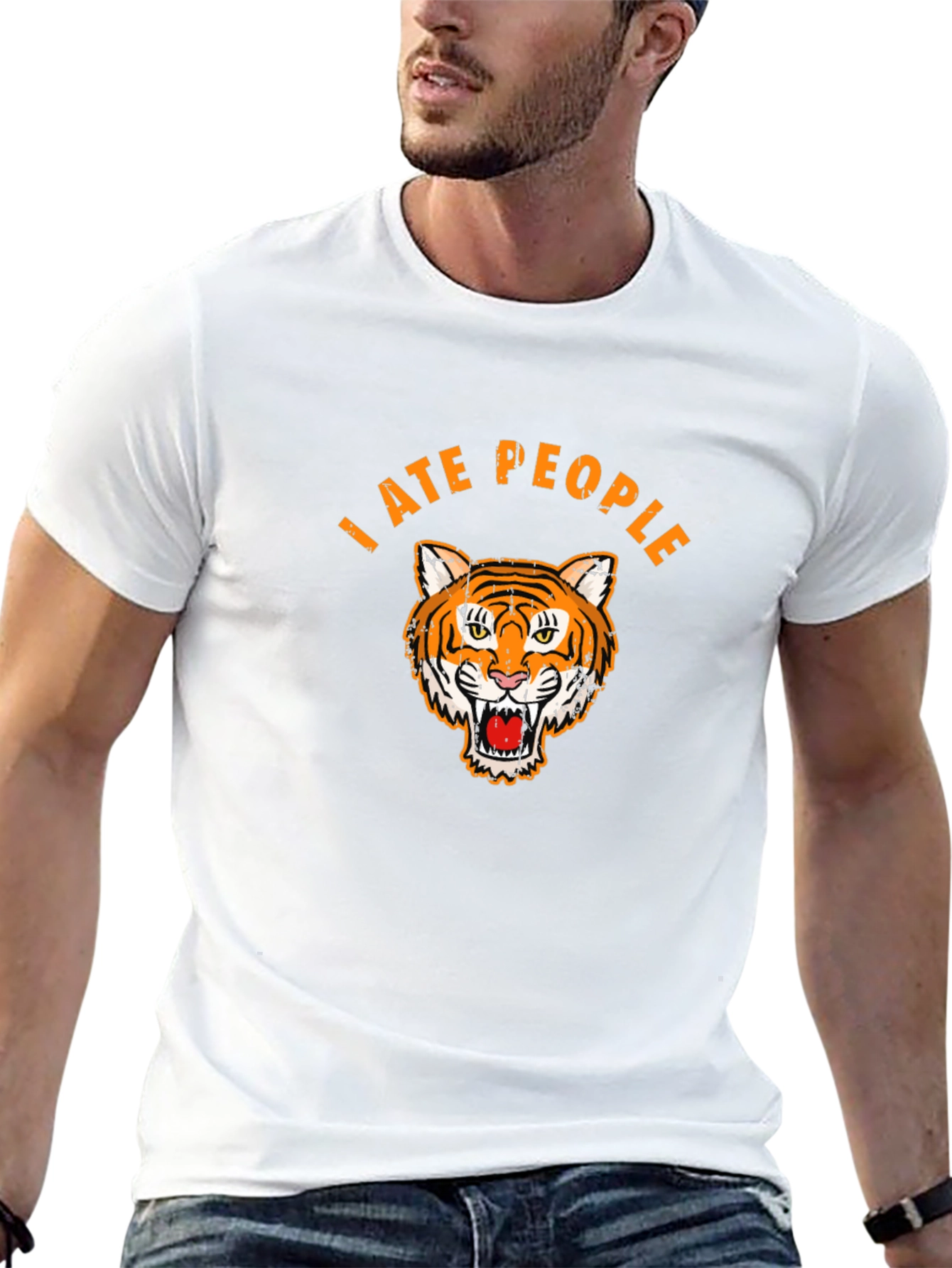 I Ate People Tiger Graphic Tee - Black