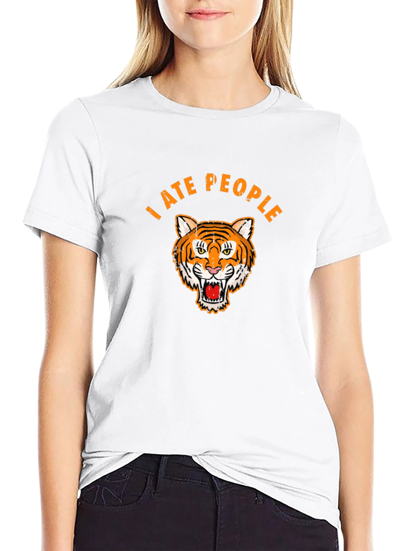 I Ate People Tiger Graphic Tee - Black
