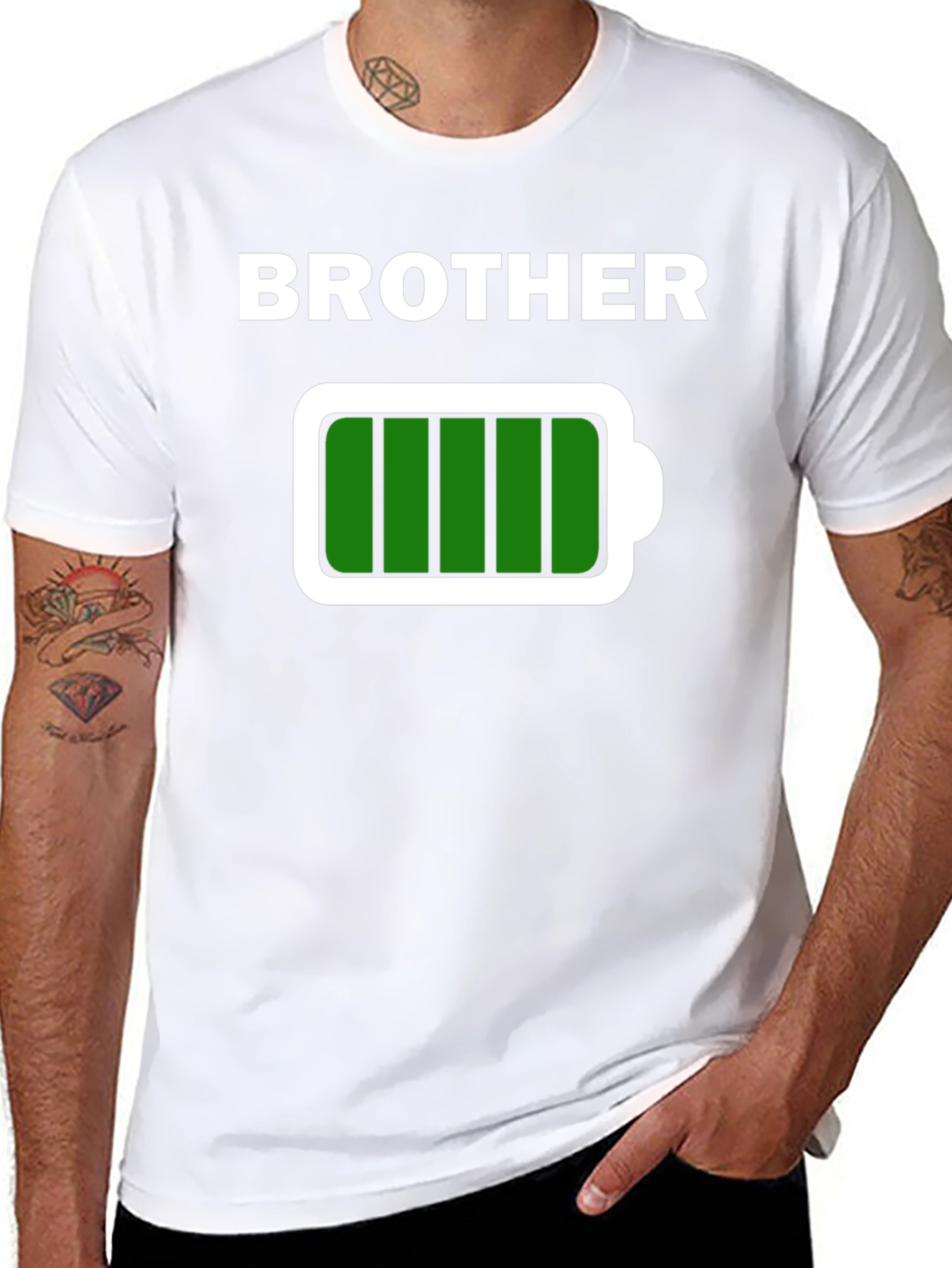 Brother Full Battery T-Shirt - Family Gift