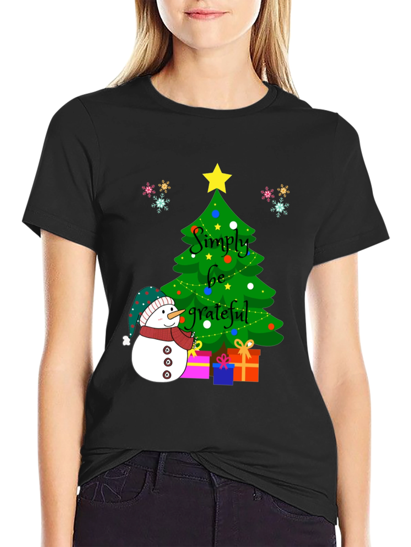 Simply Be Grateful Christmas T-Shirt