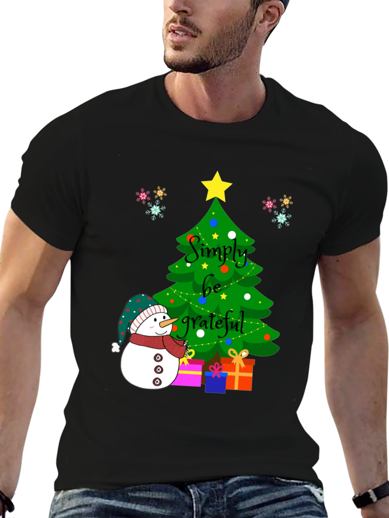 Simply Be Grateful Christmas T-Shirt