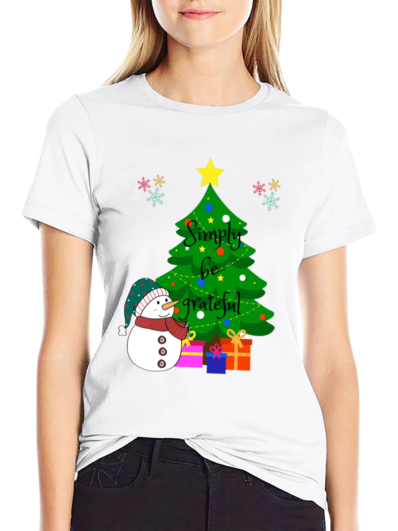 Simply Be Grateful Christmas T-Shirt