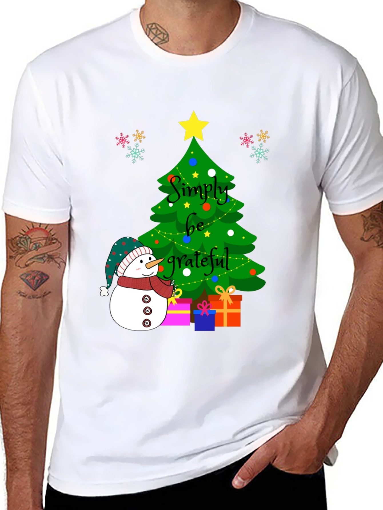 Simply Be Grateful Christmas T-Shirt